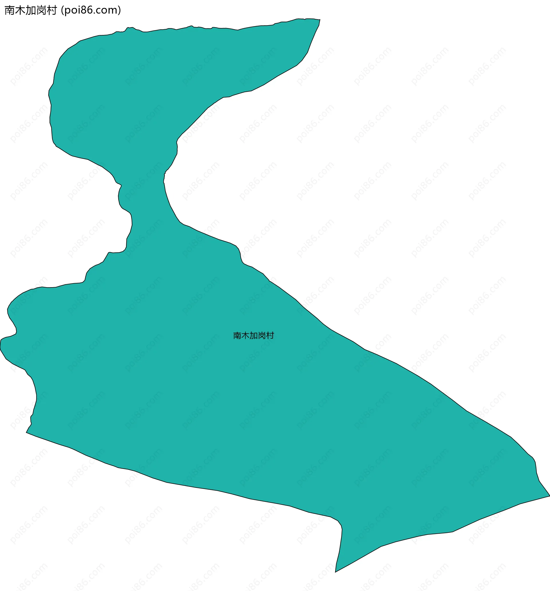 南木加岗村边界地图