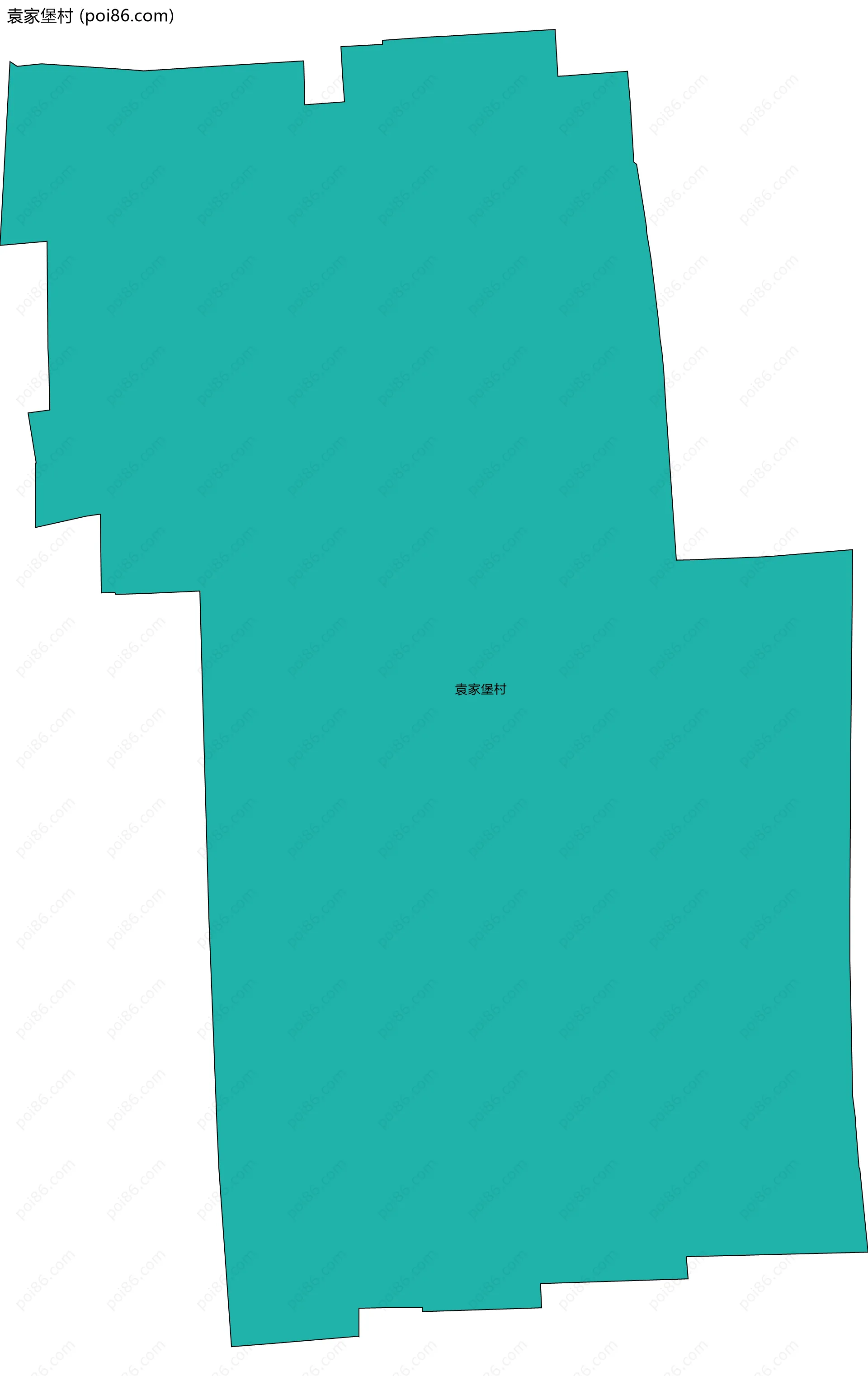 袁家堡村边界地图