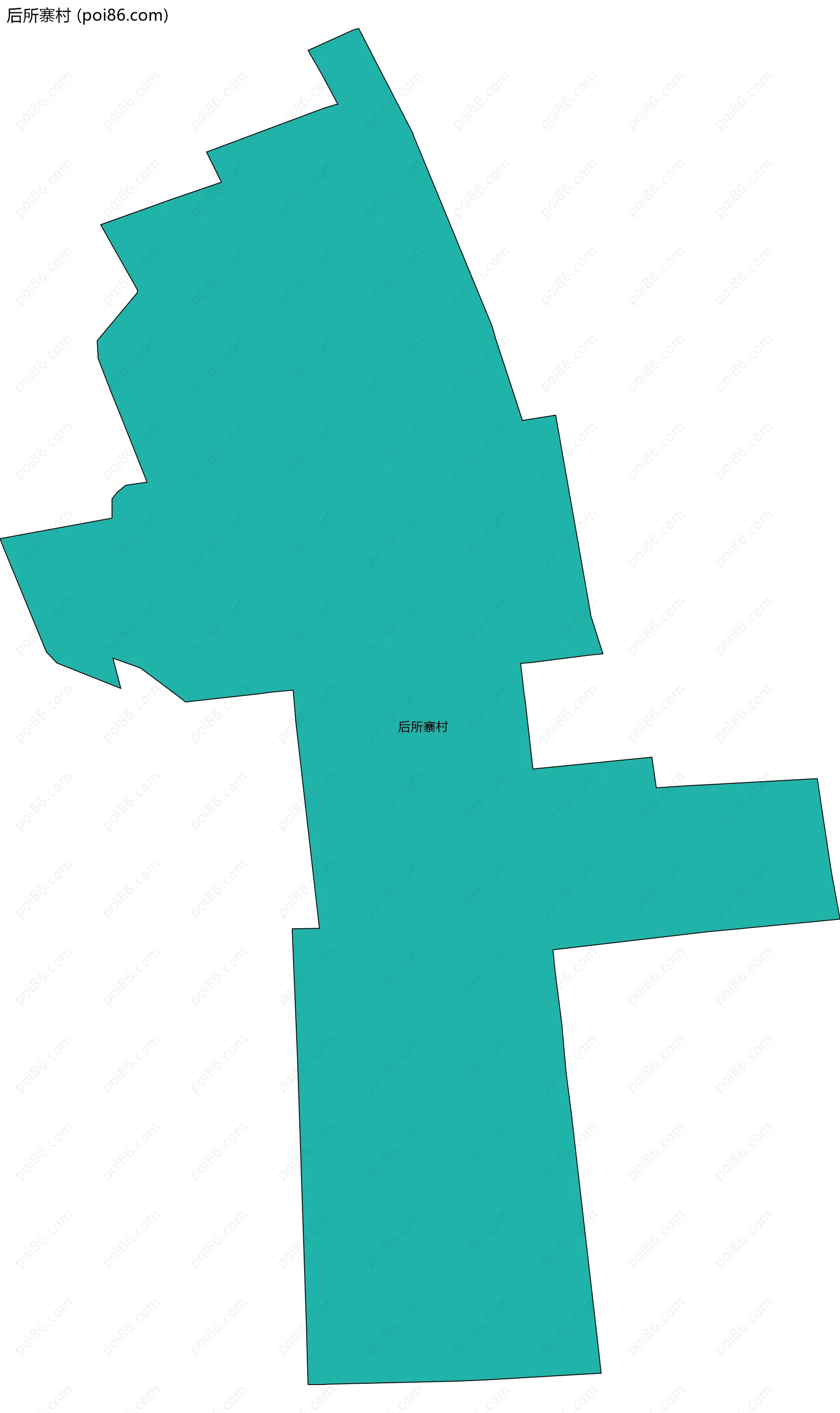 后所寨村边界地图