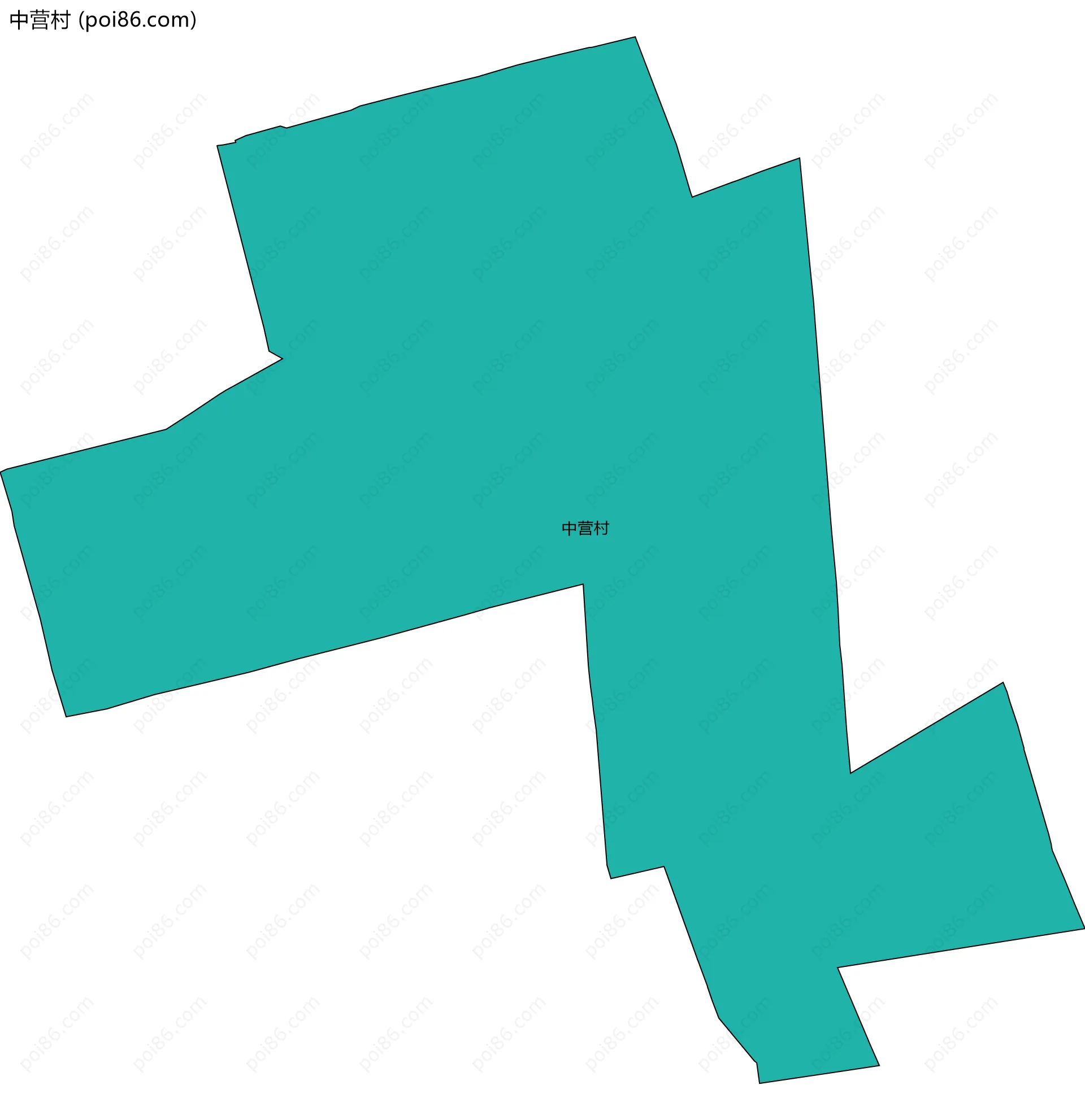 中营村边界地图