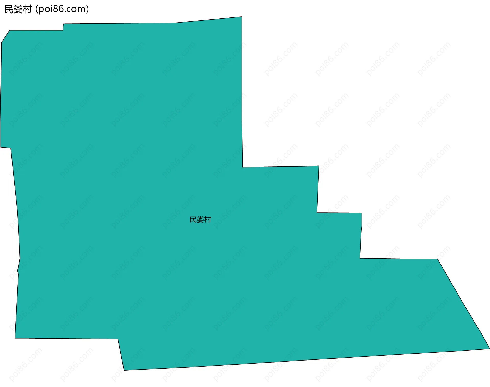 民娄村边界地图