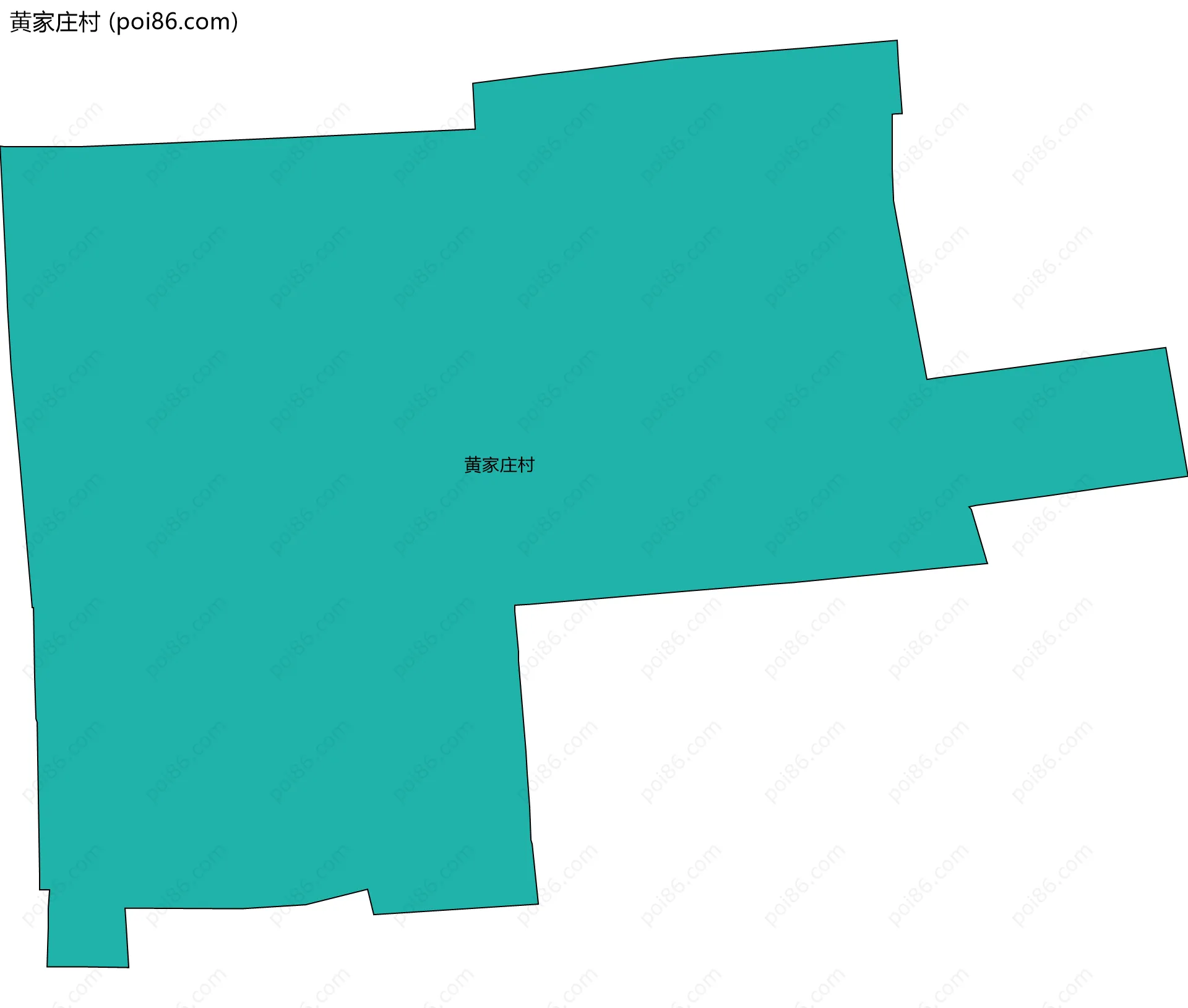 黄家庄村边界地图
