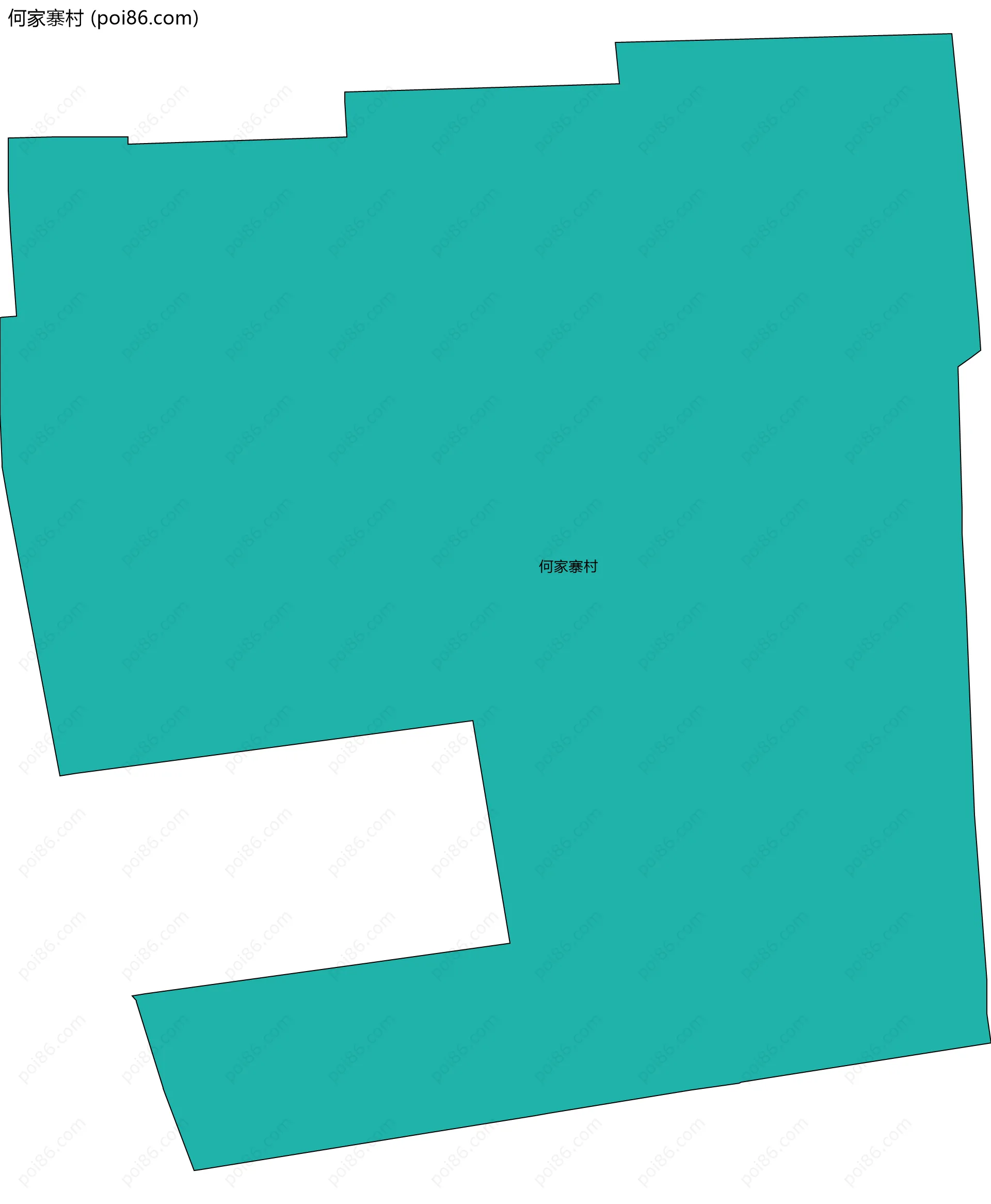 何家寨村边界地图