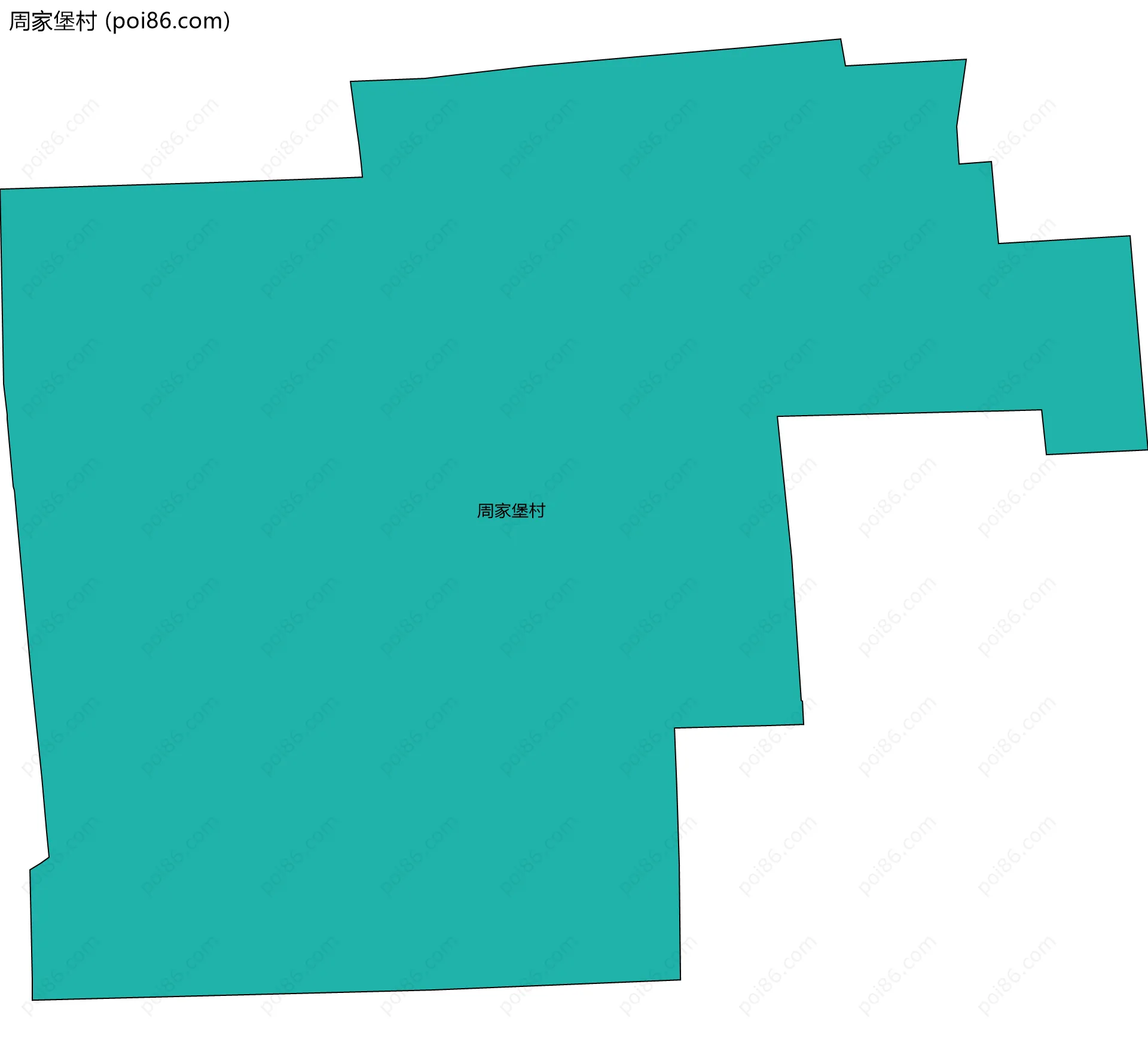 周家堡村边界地图