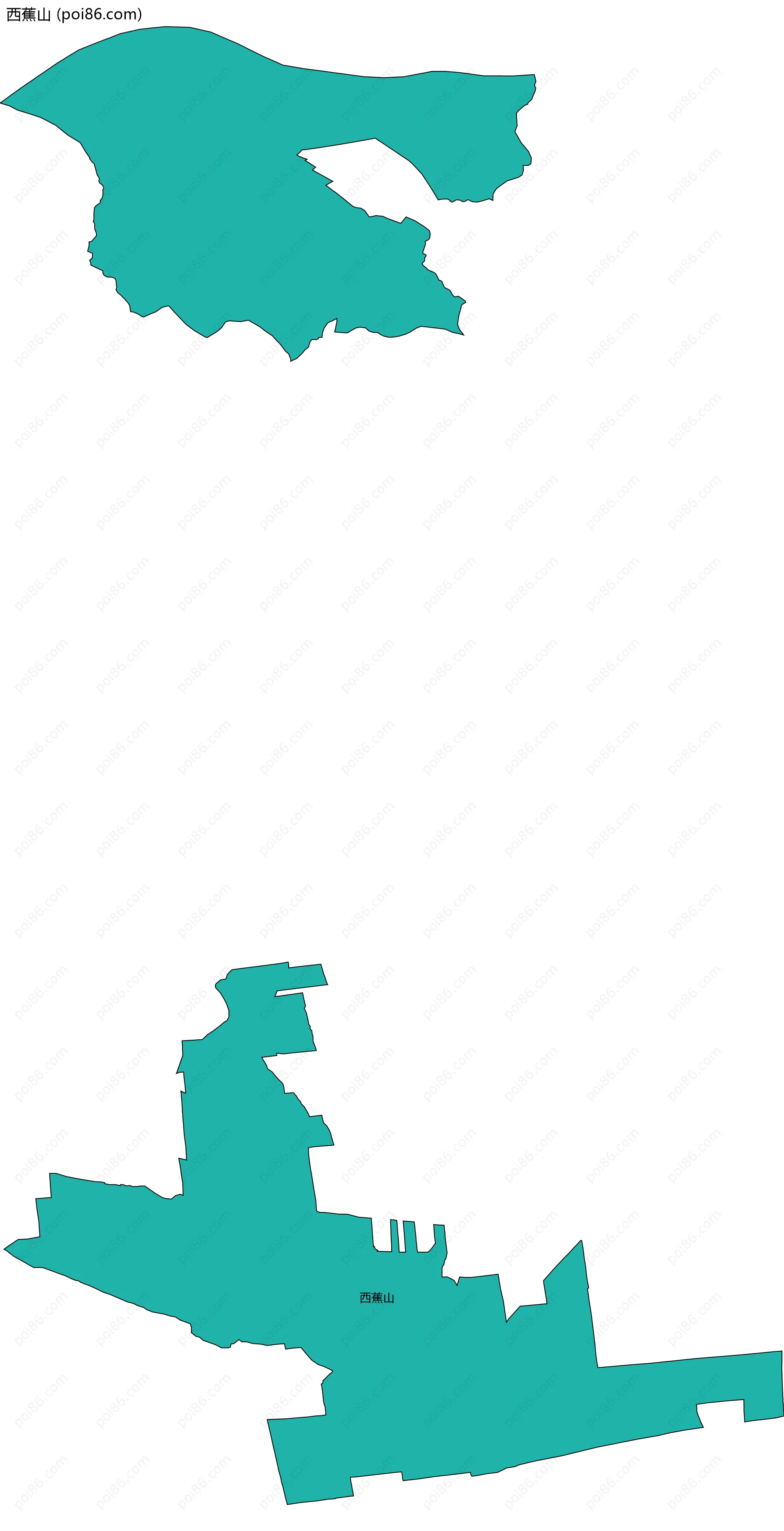 西蕉山边界地图