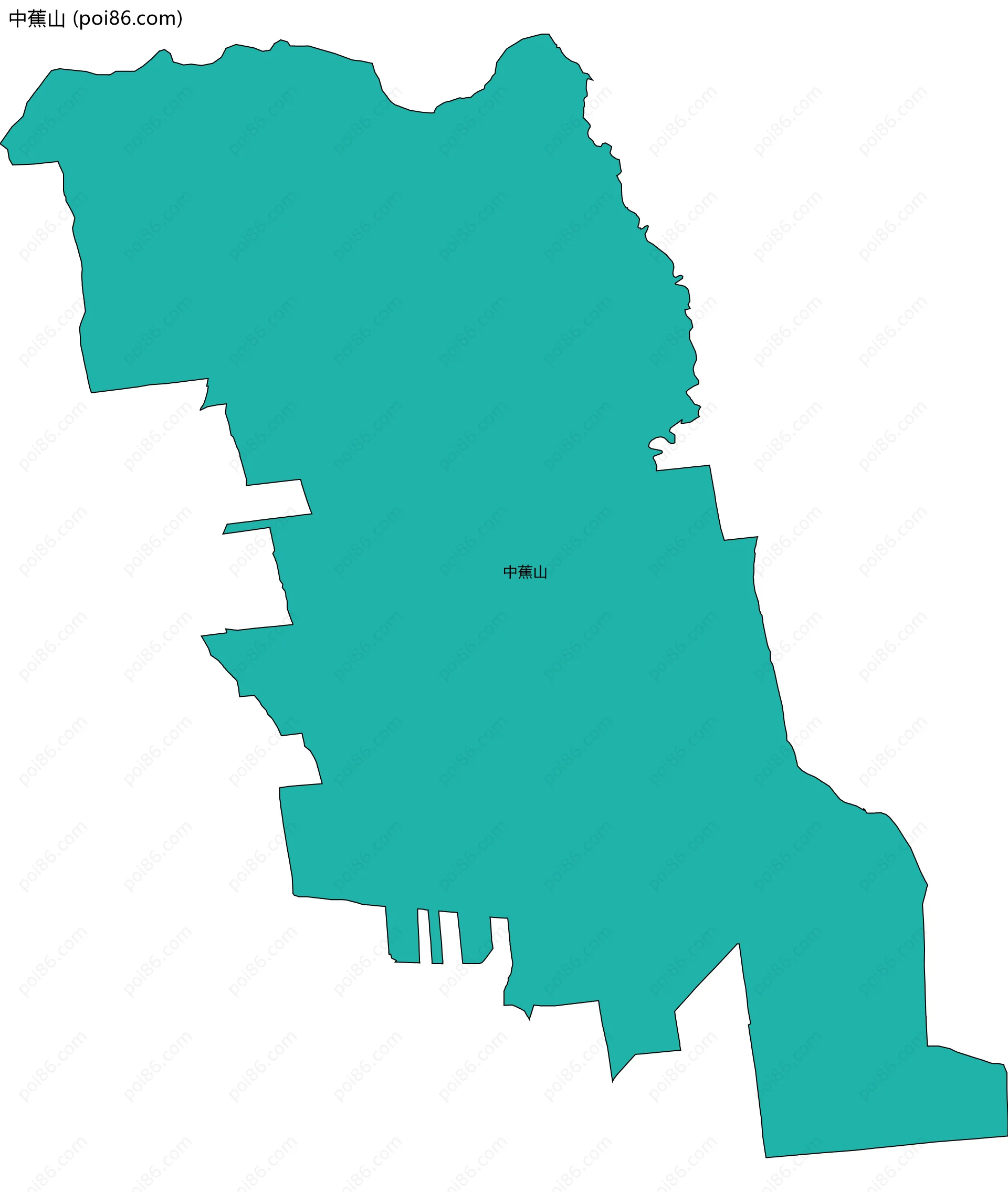 中蕉山边界地图