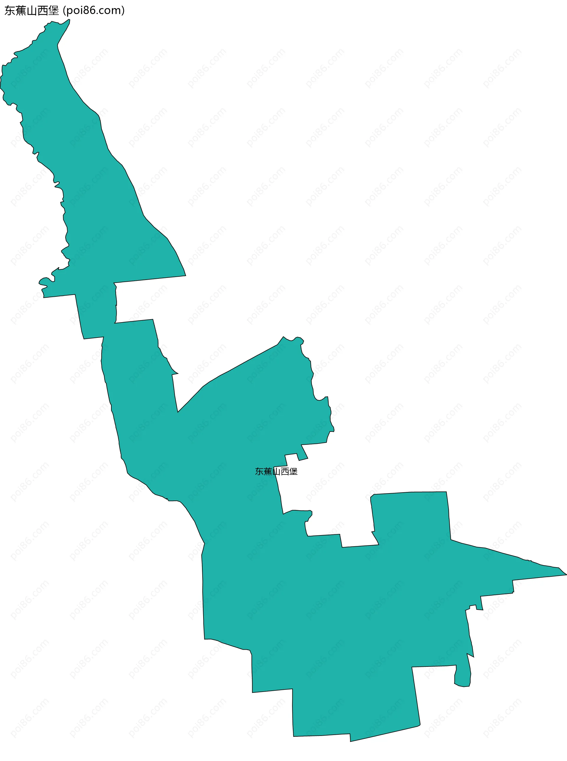 东蕉山西堡边界地图