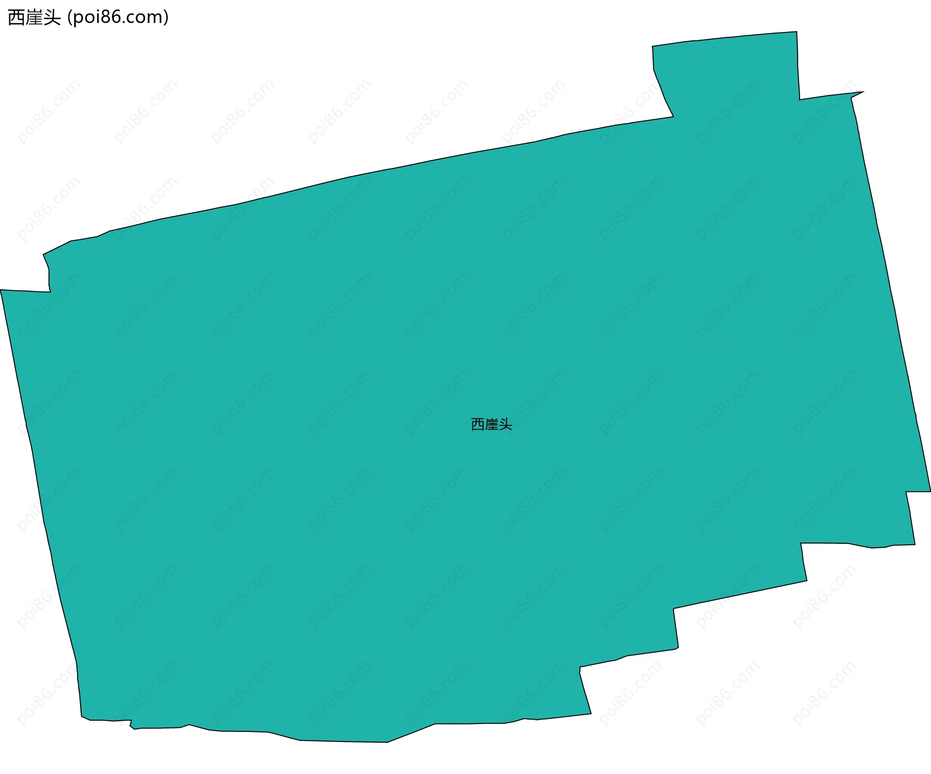 西崖头边界地图