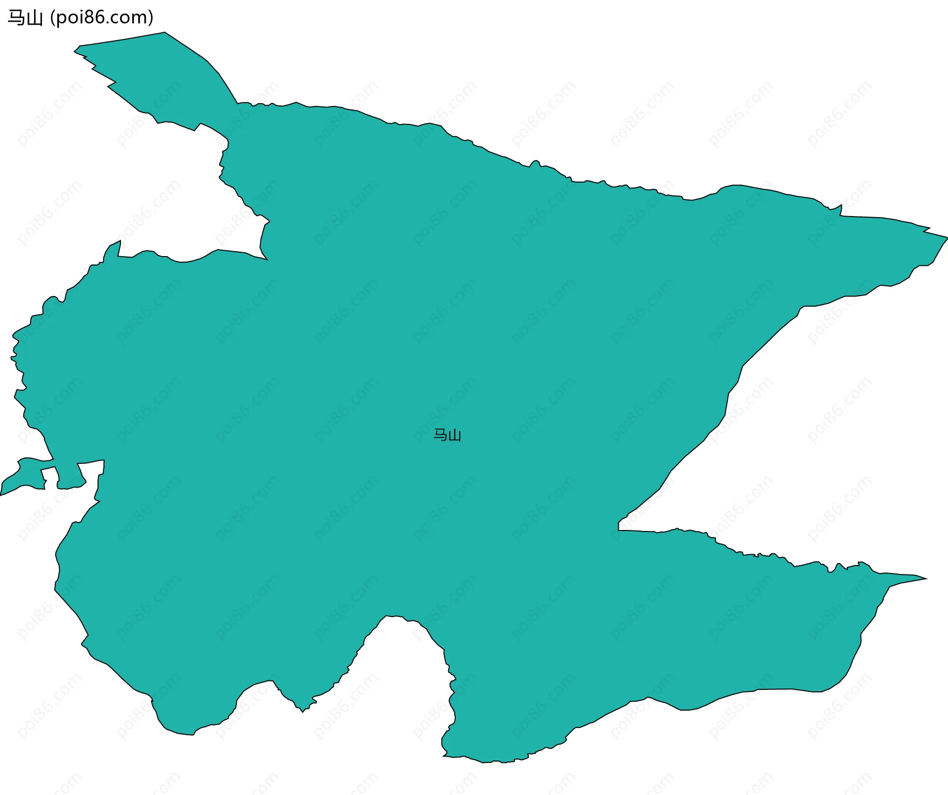 马山边界地图