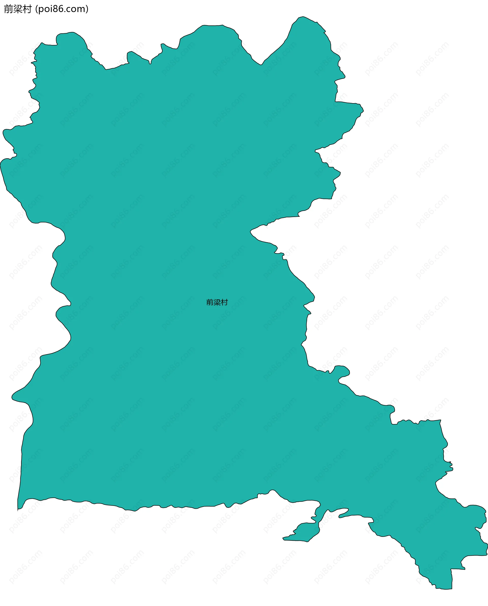 前梁村边界地图