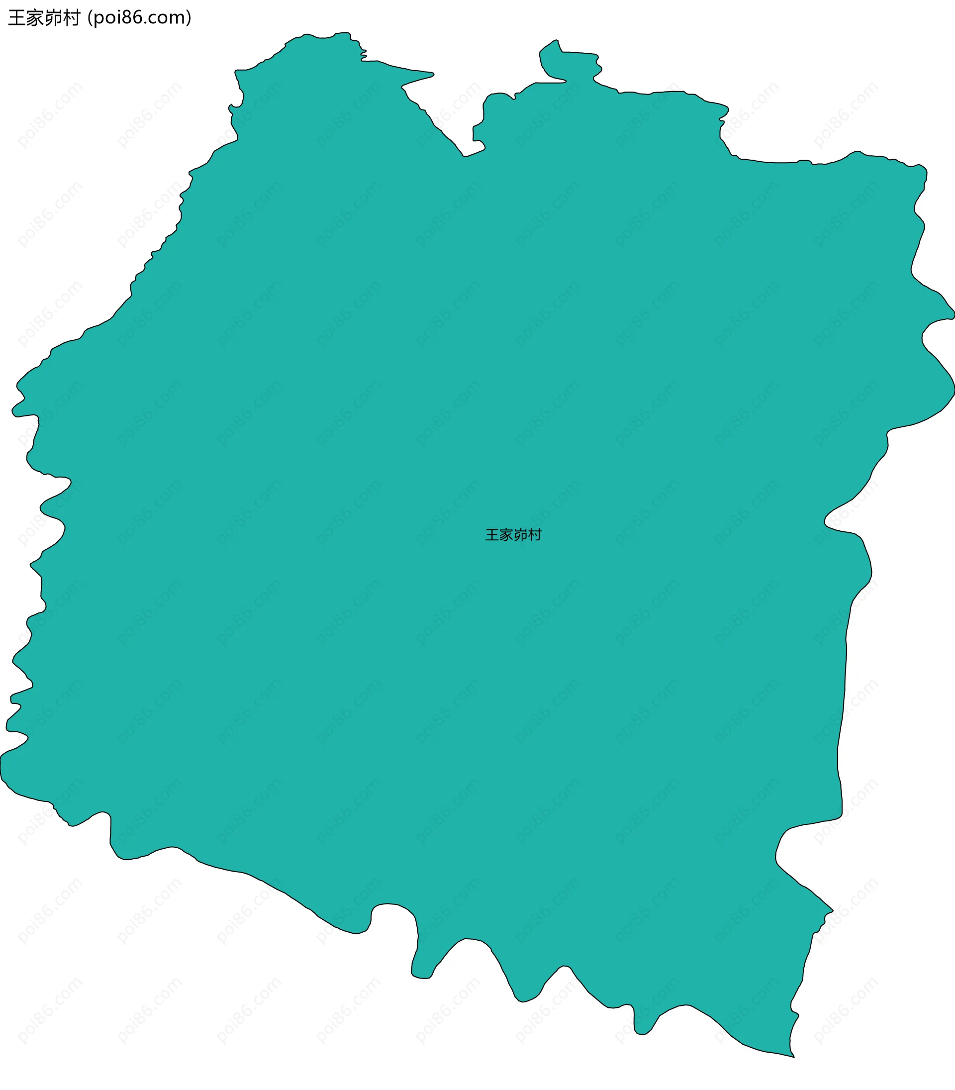 王家峁村边界地图