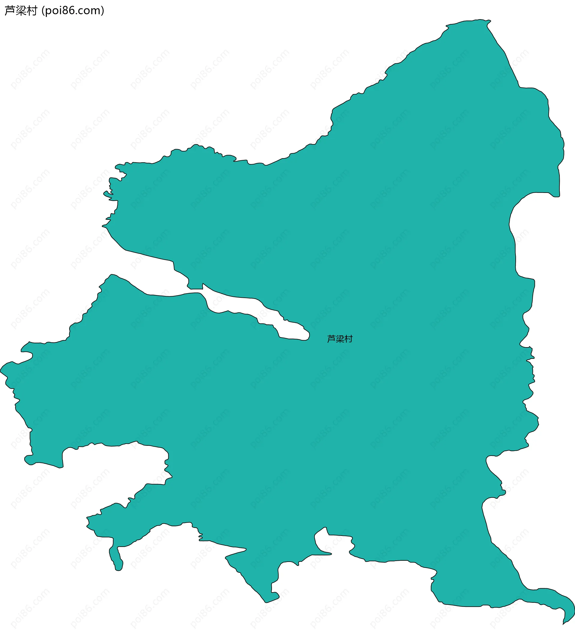 芦梁村边界地图