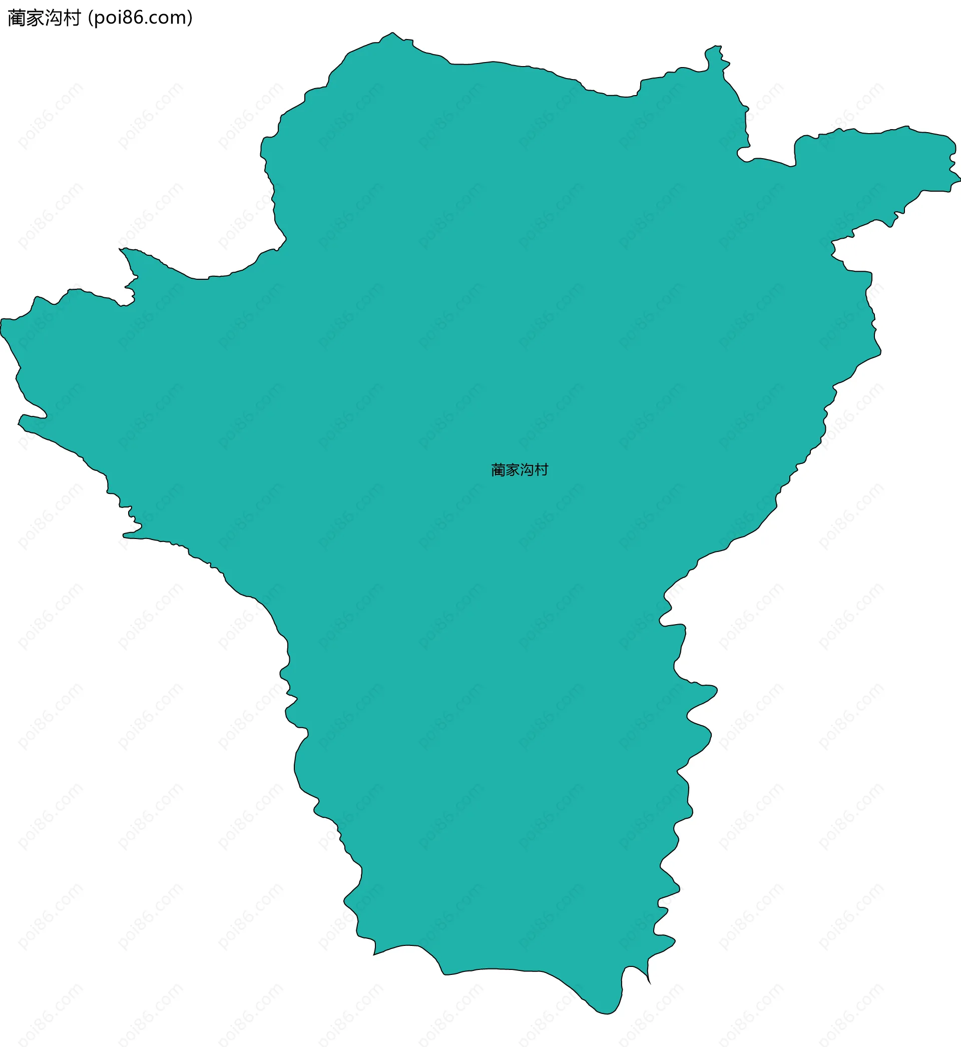 蔺家沟村边界地图