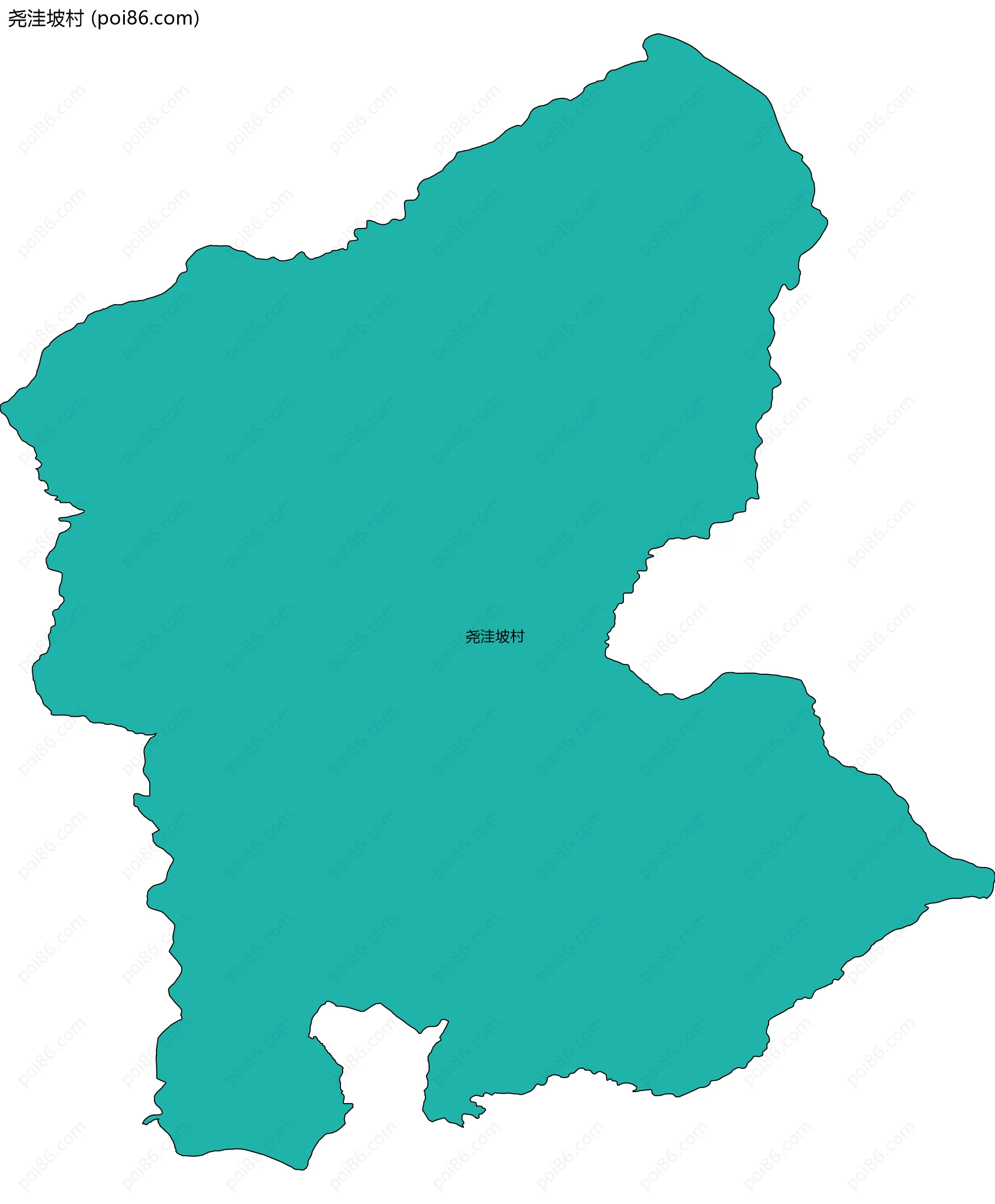 尧洼坡村边界地图