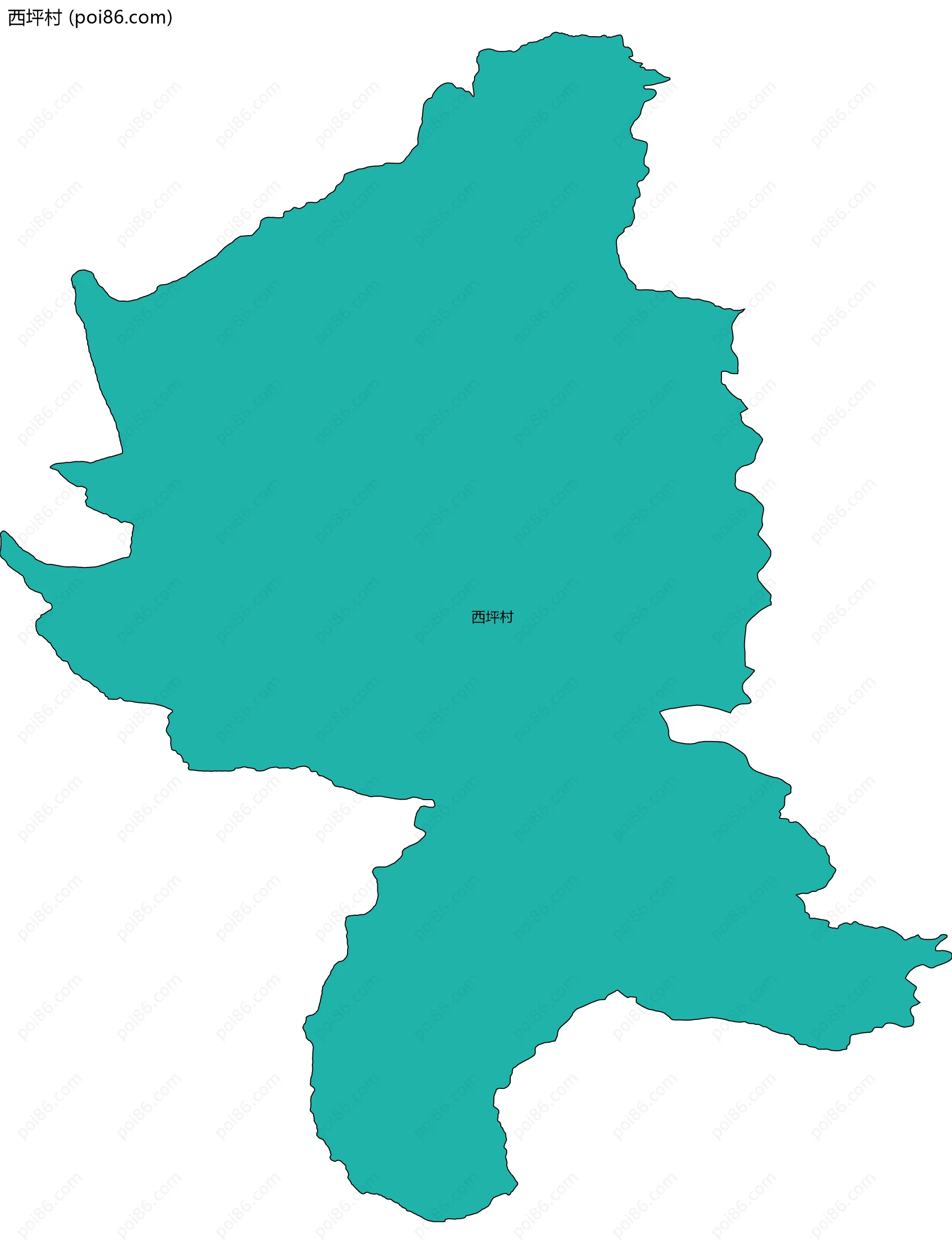 西坪村边界地图
