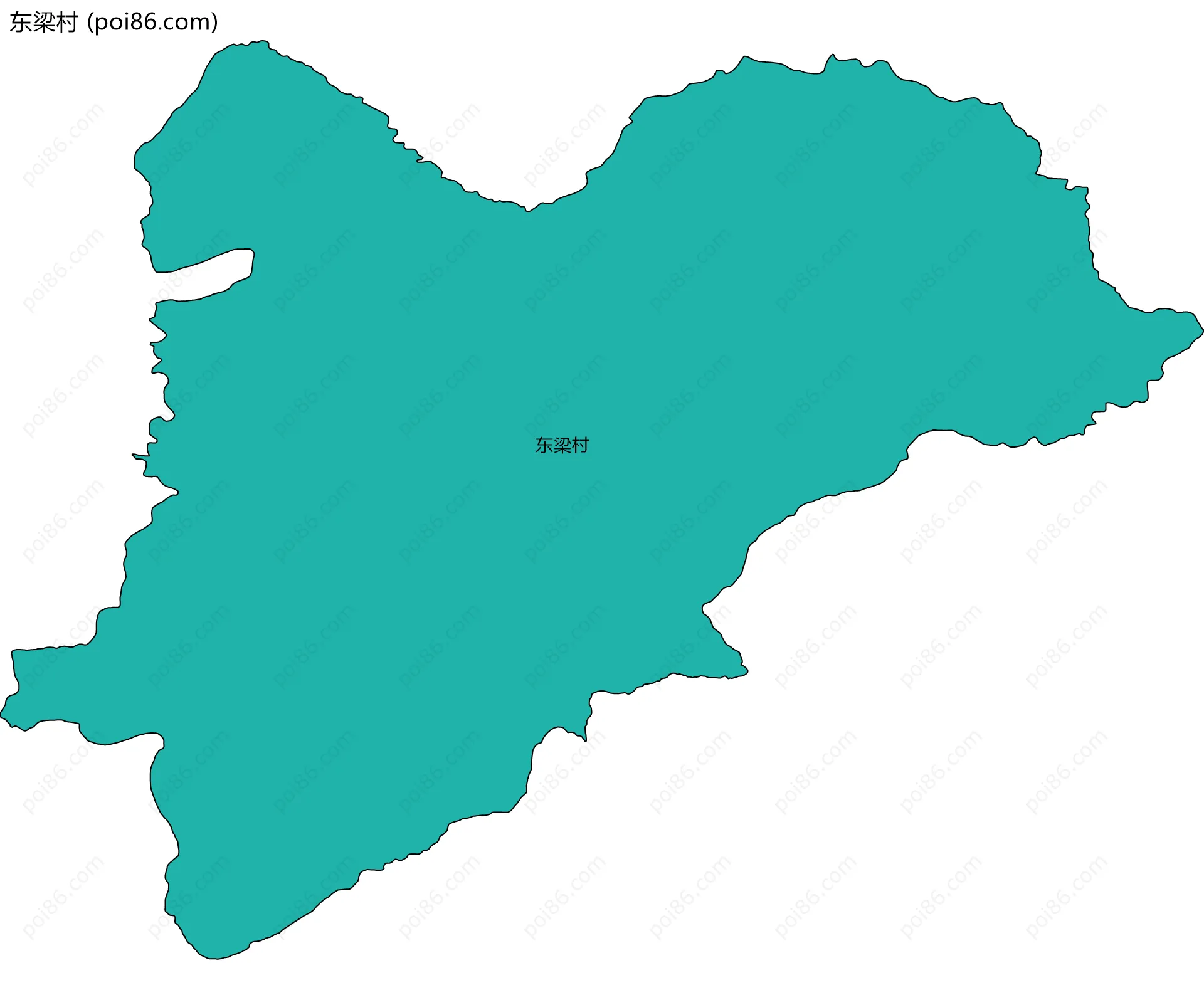 东梁村边界地图