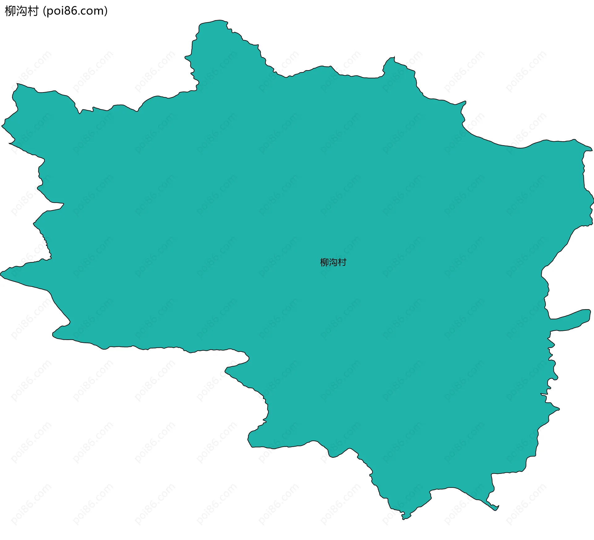 柳沟村边界地图