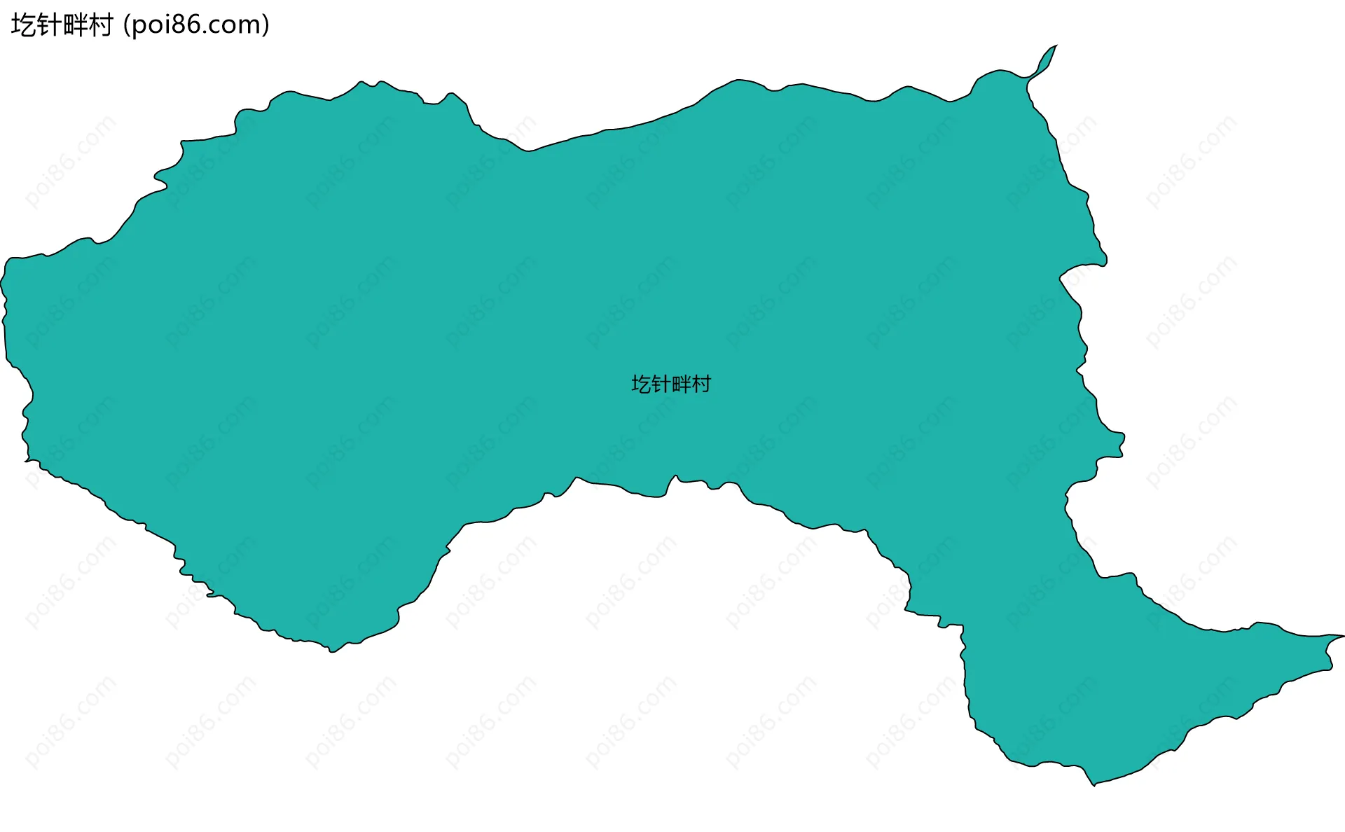 圪针畔村边界地图