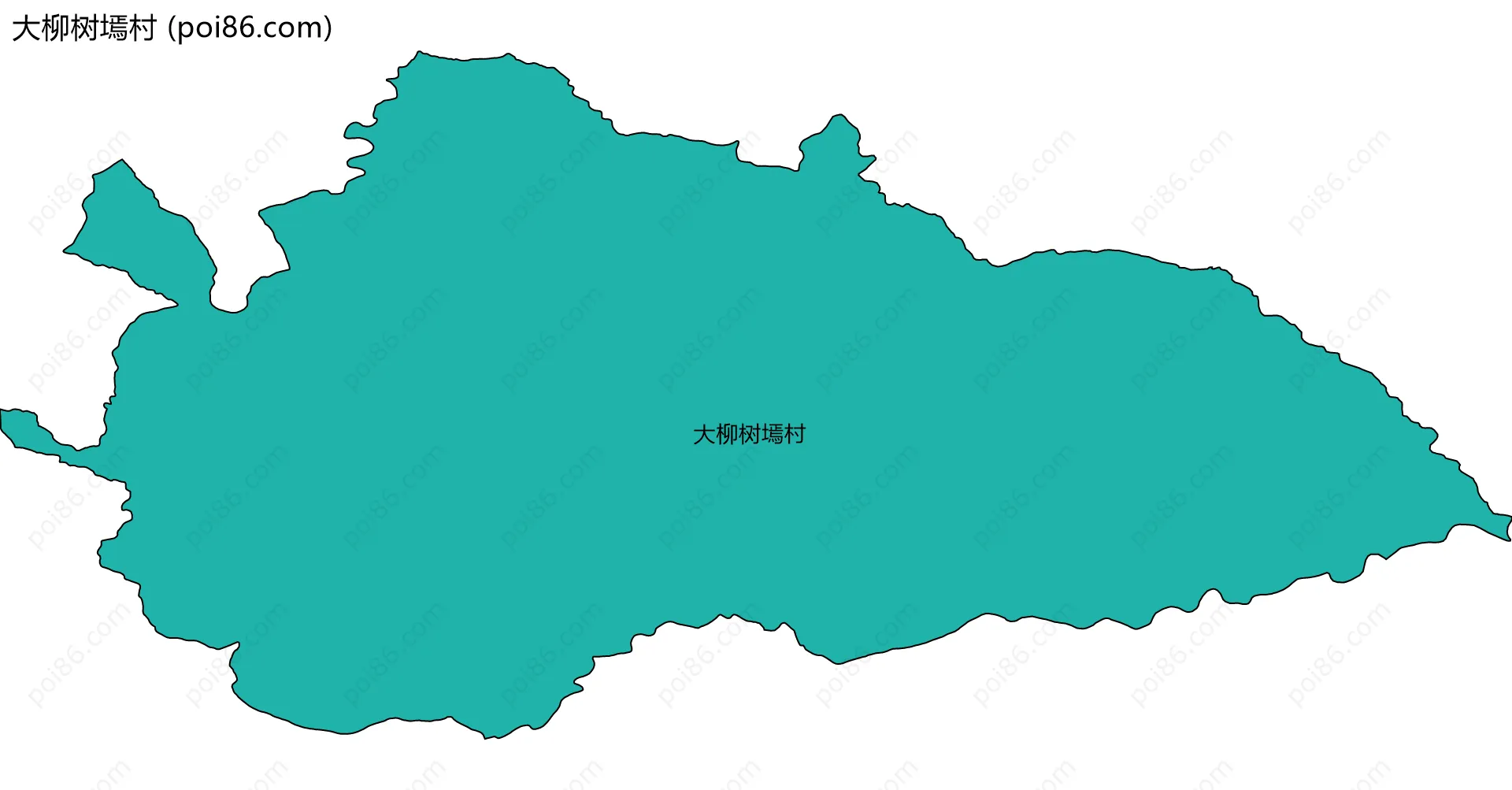 大柳树墕村边界地图