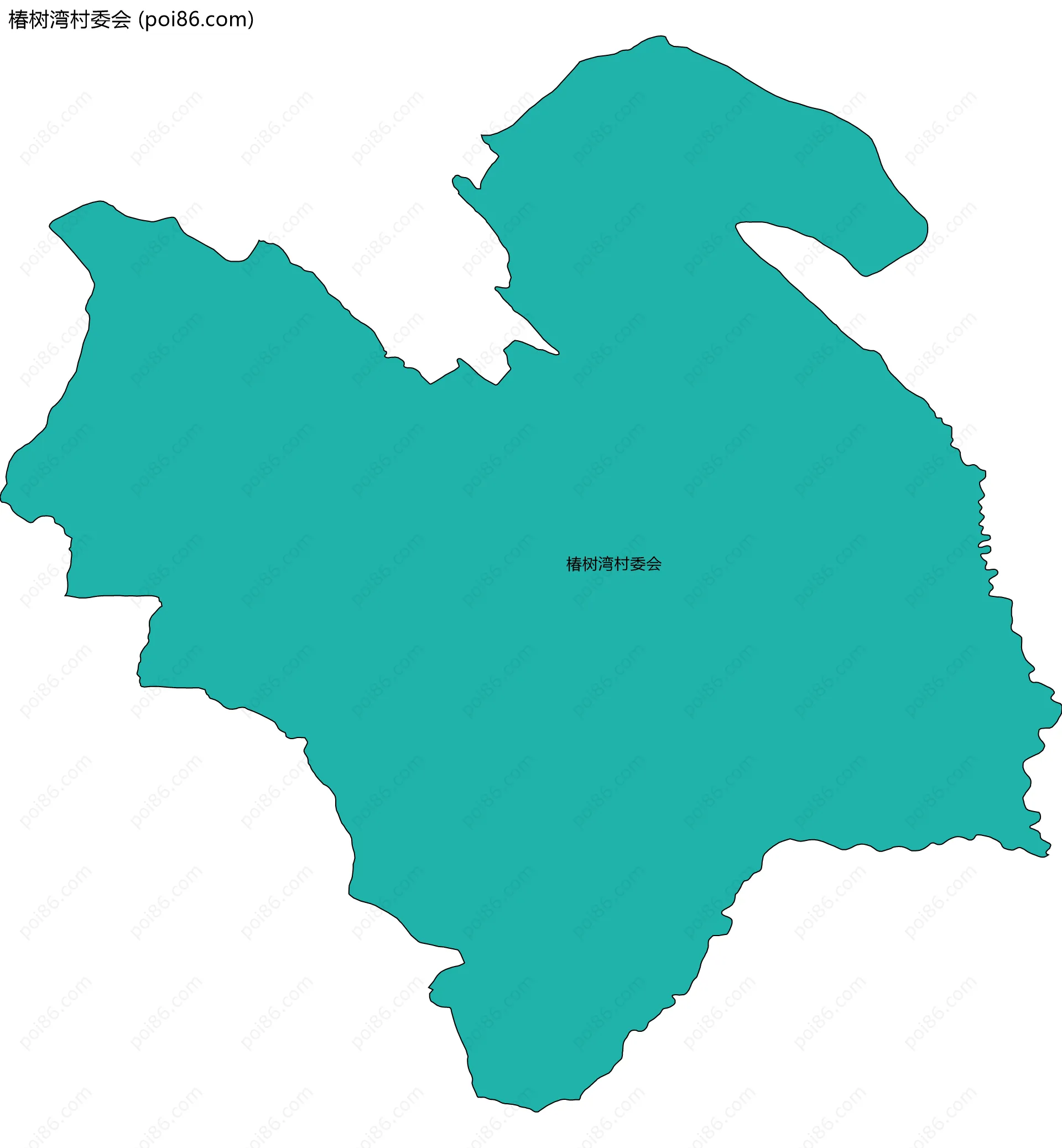 椿树湾村委会边界地图