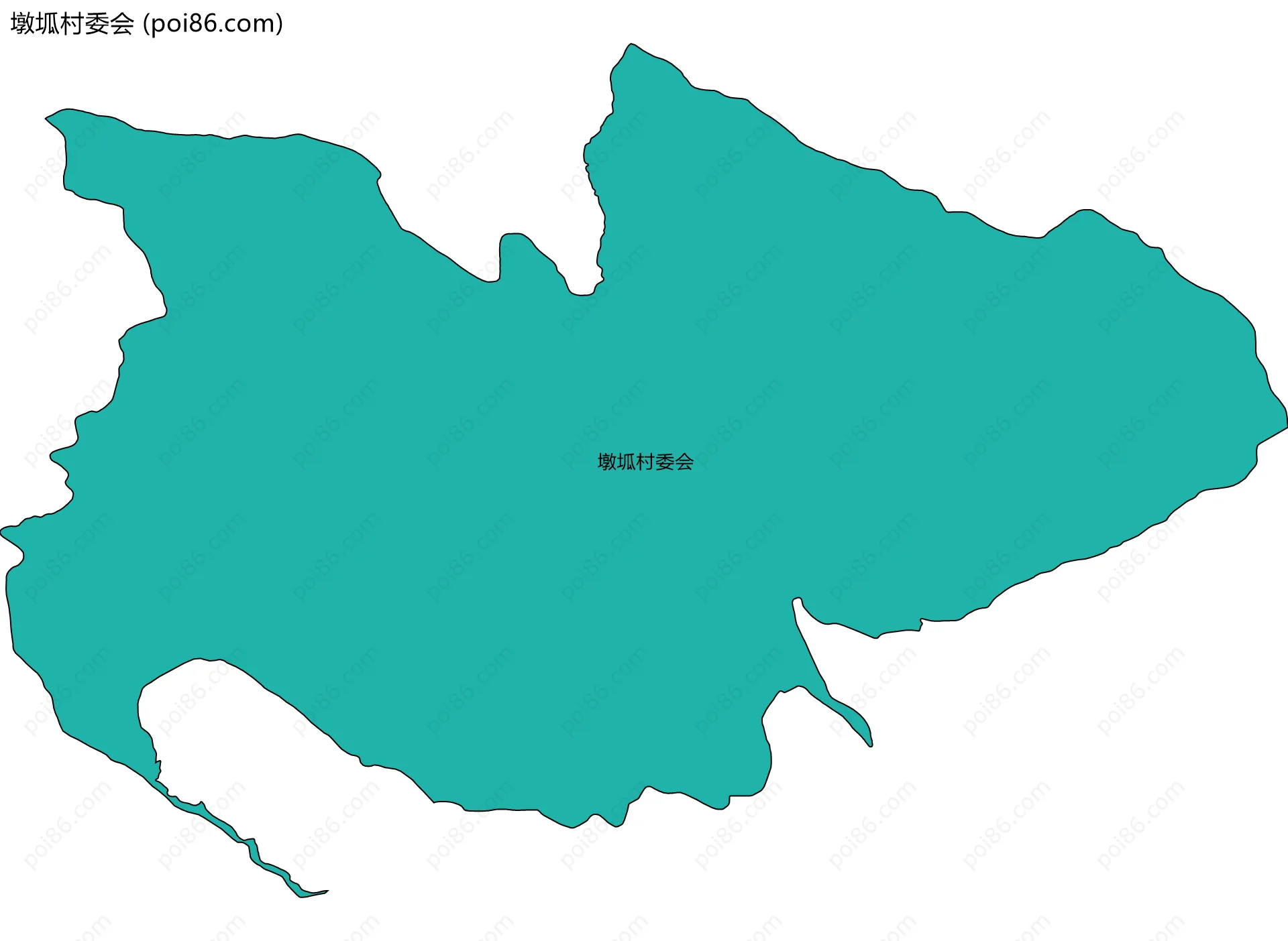 墩坬村委会边界地图