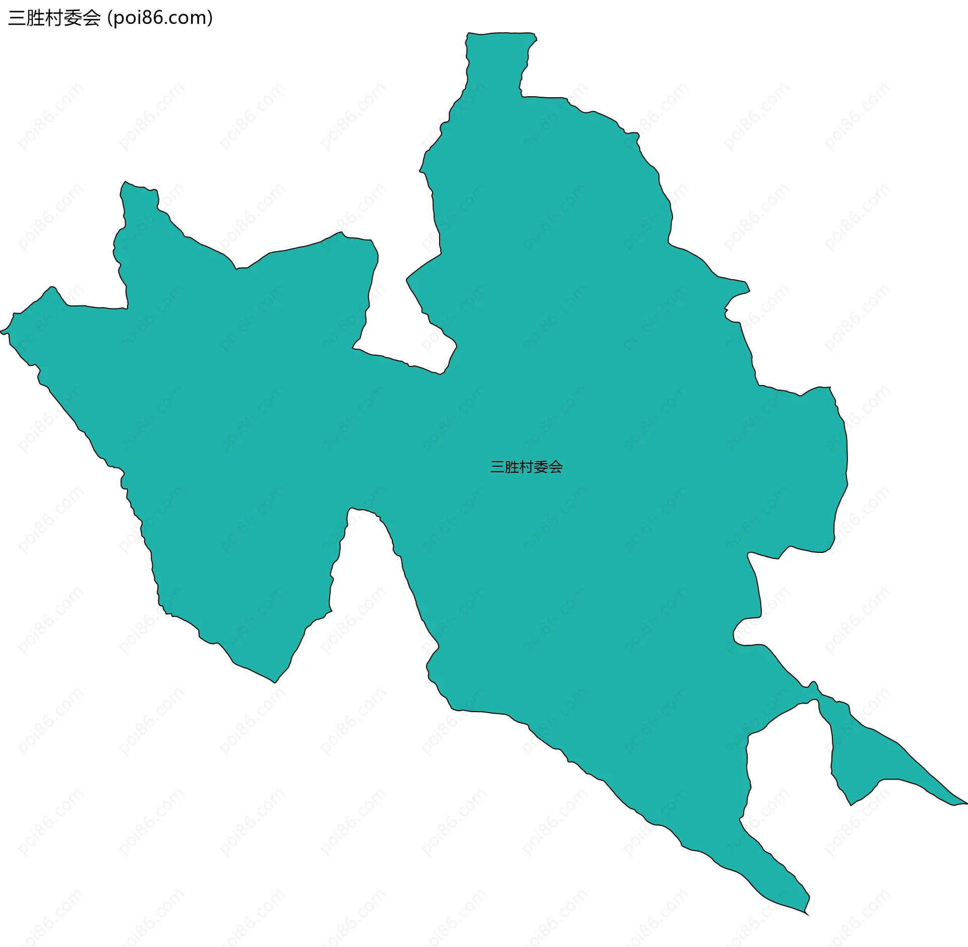 三胜村委会边界地图