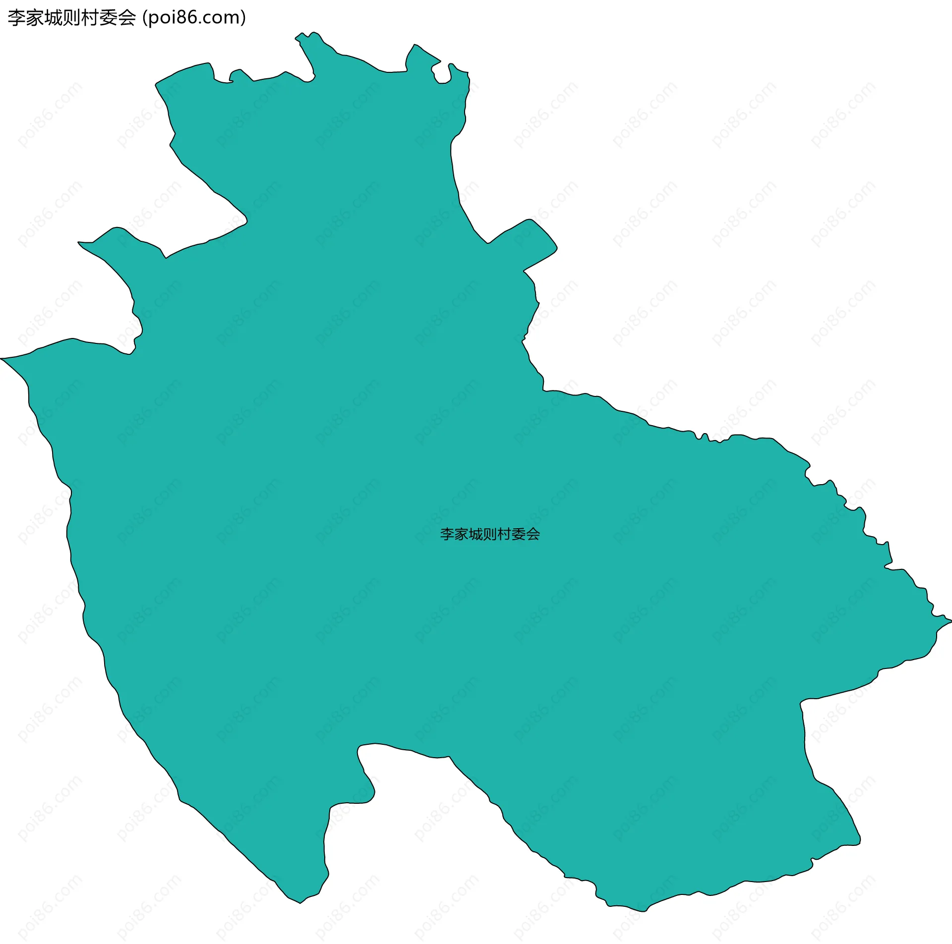 李家城则村委会边界地图