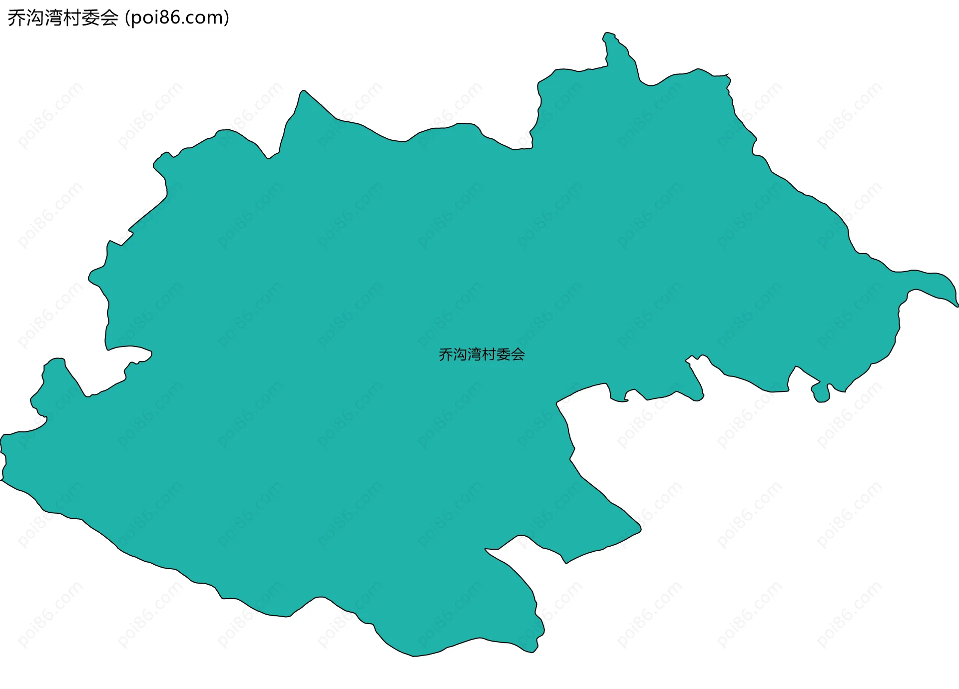 乔沟湾村委会边界地图