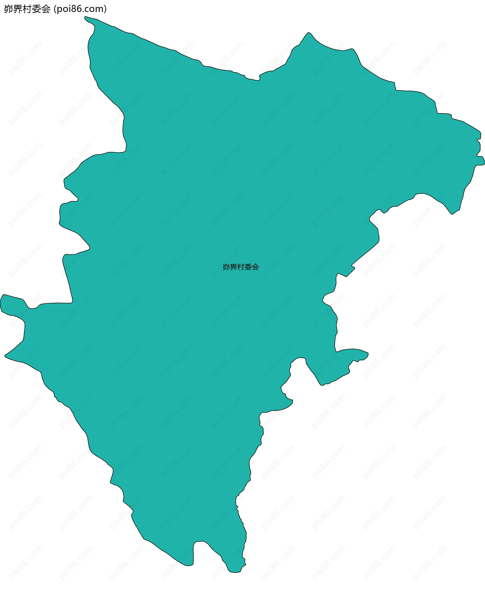 峁界村委会边界地图