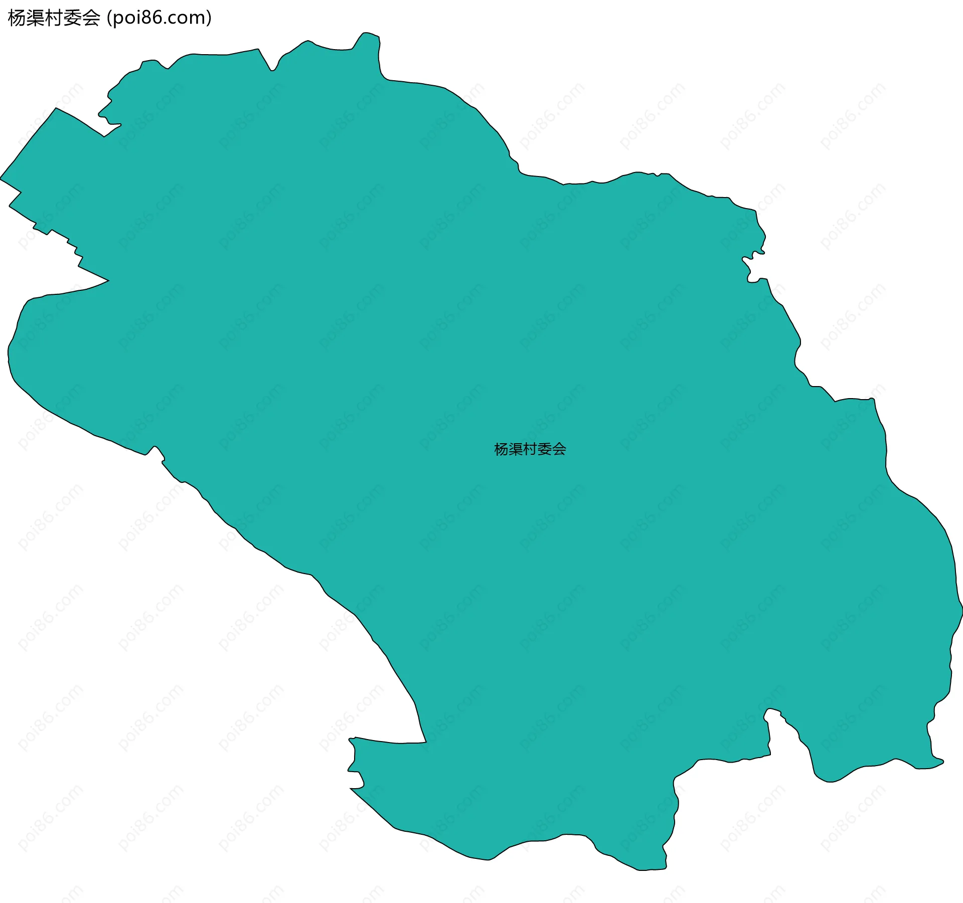 杨渠村委会边界地图