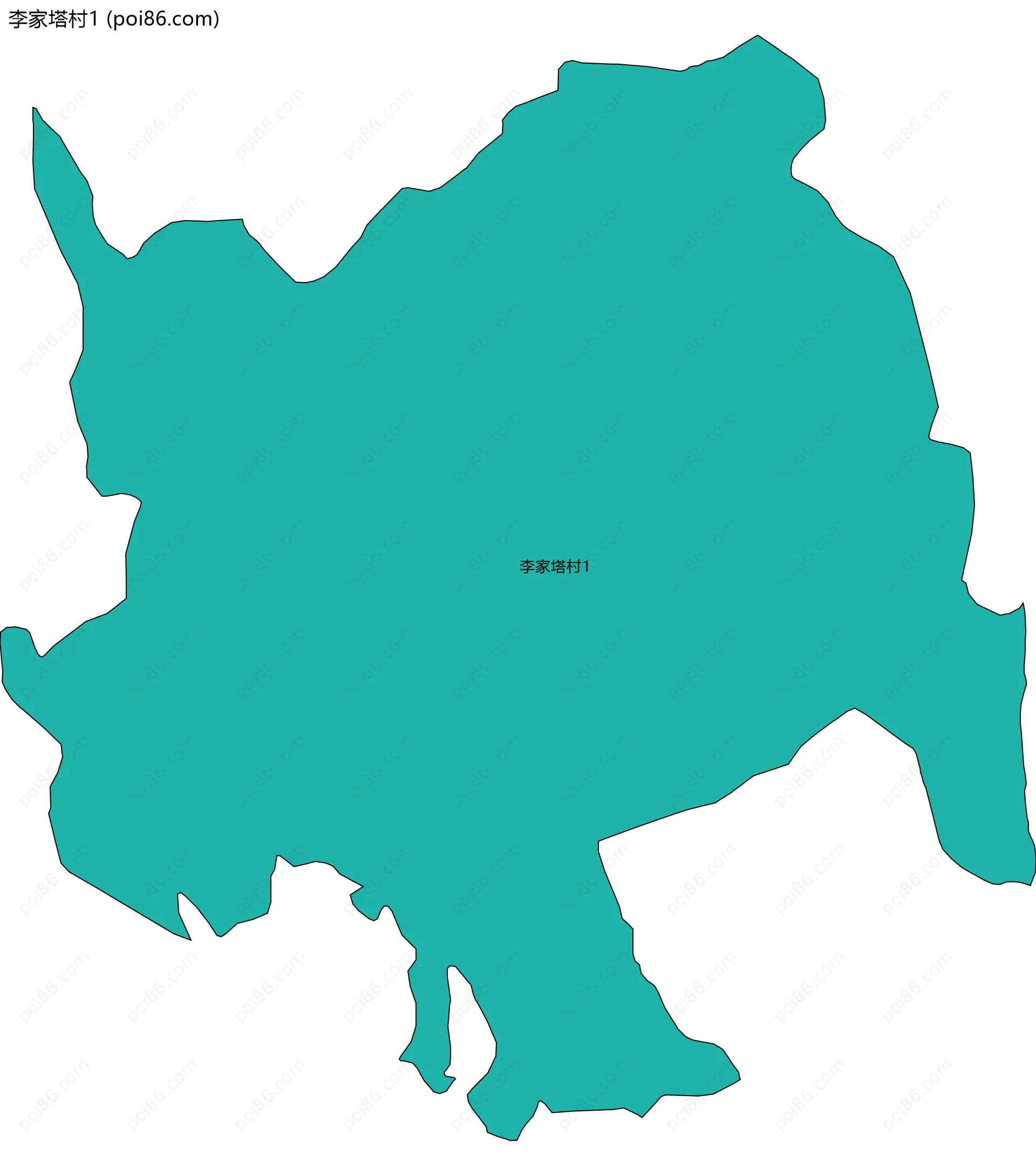 李家塔村1边界地图