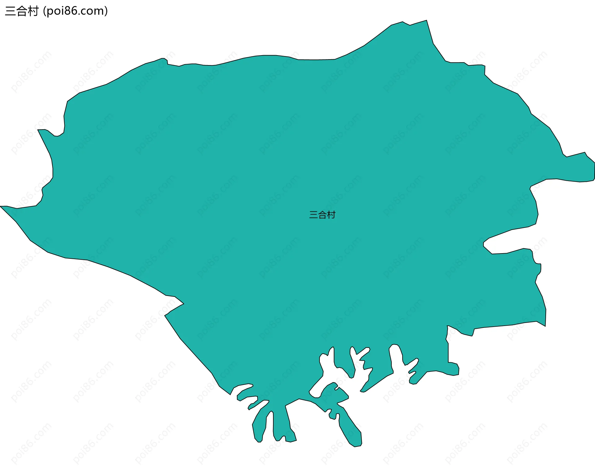 三合村边界地图