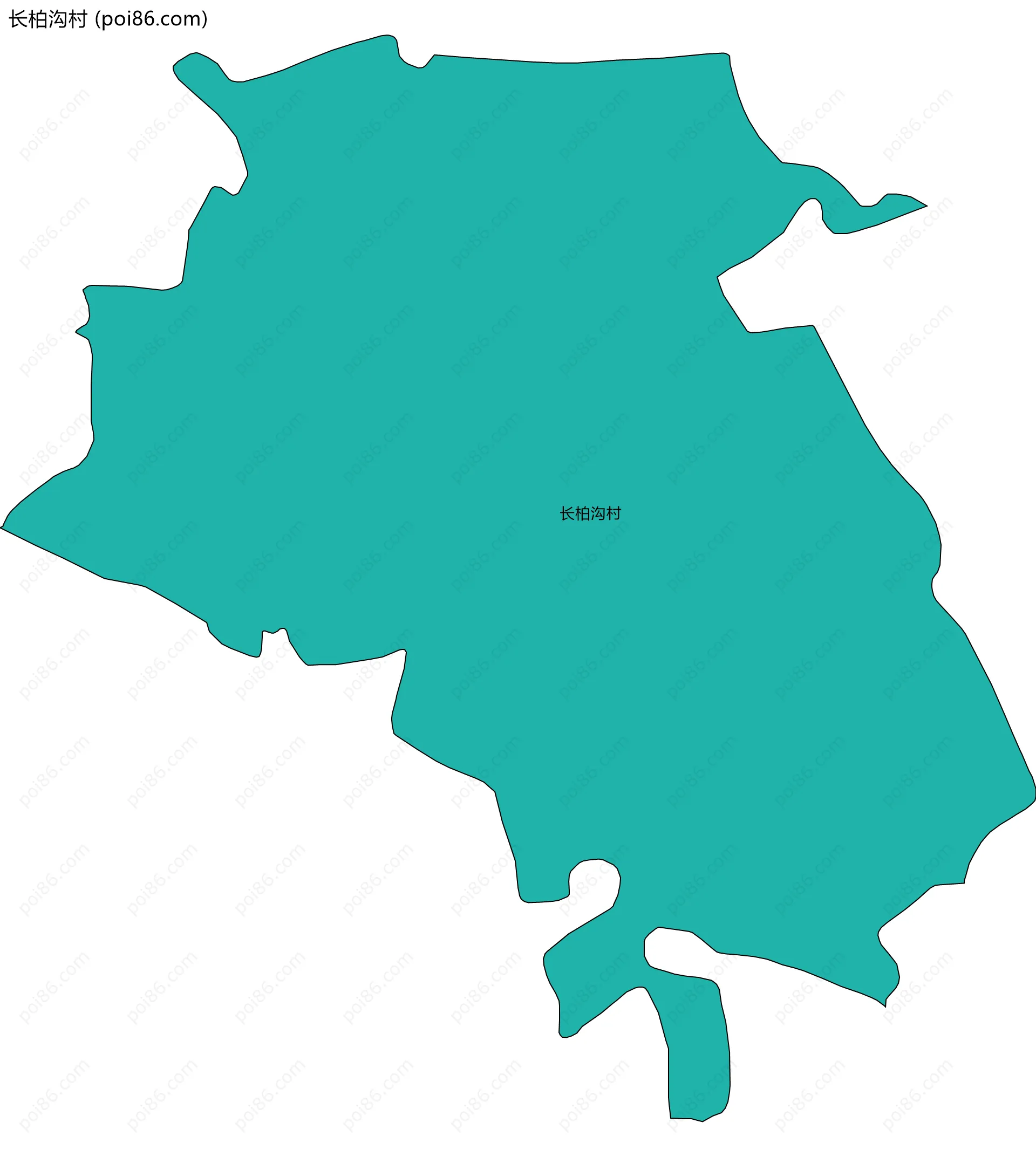 长柏沟村边界地图