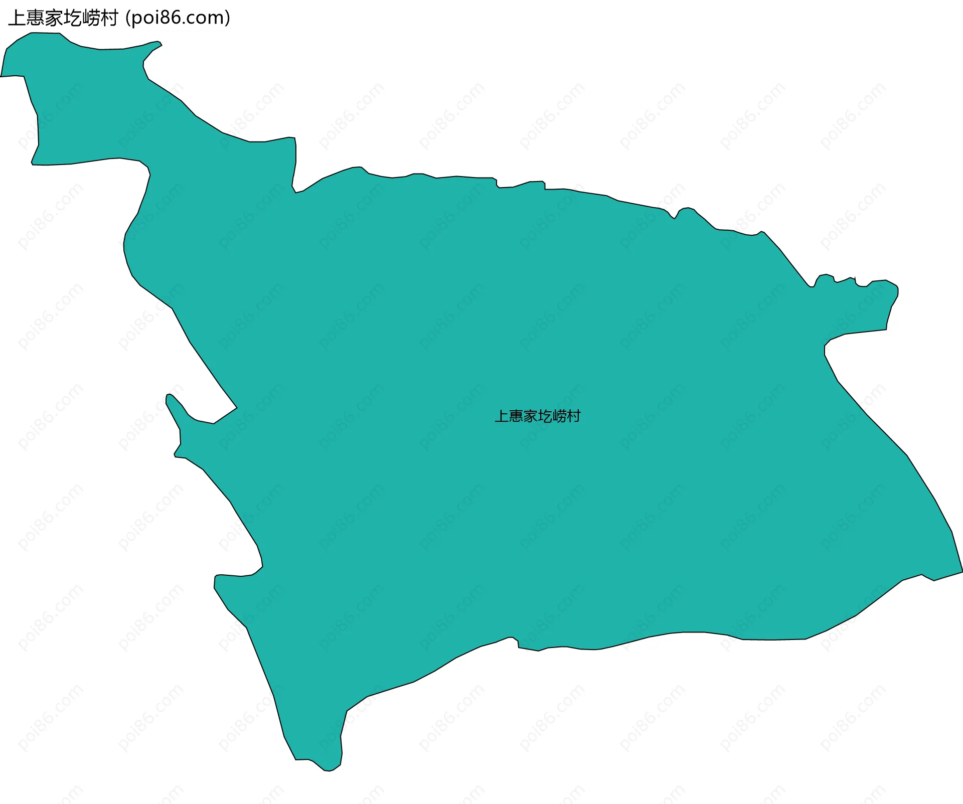 上惠家圪崂村边界地图