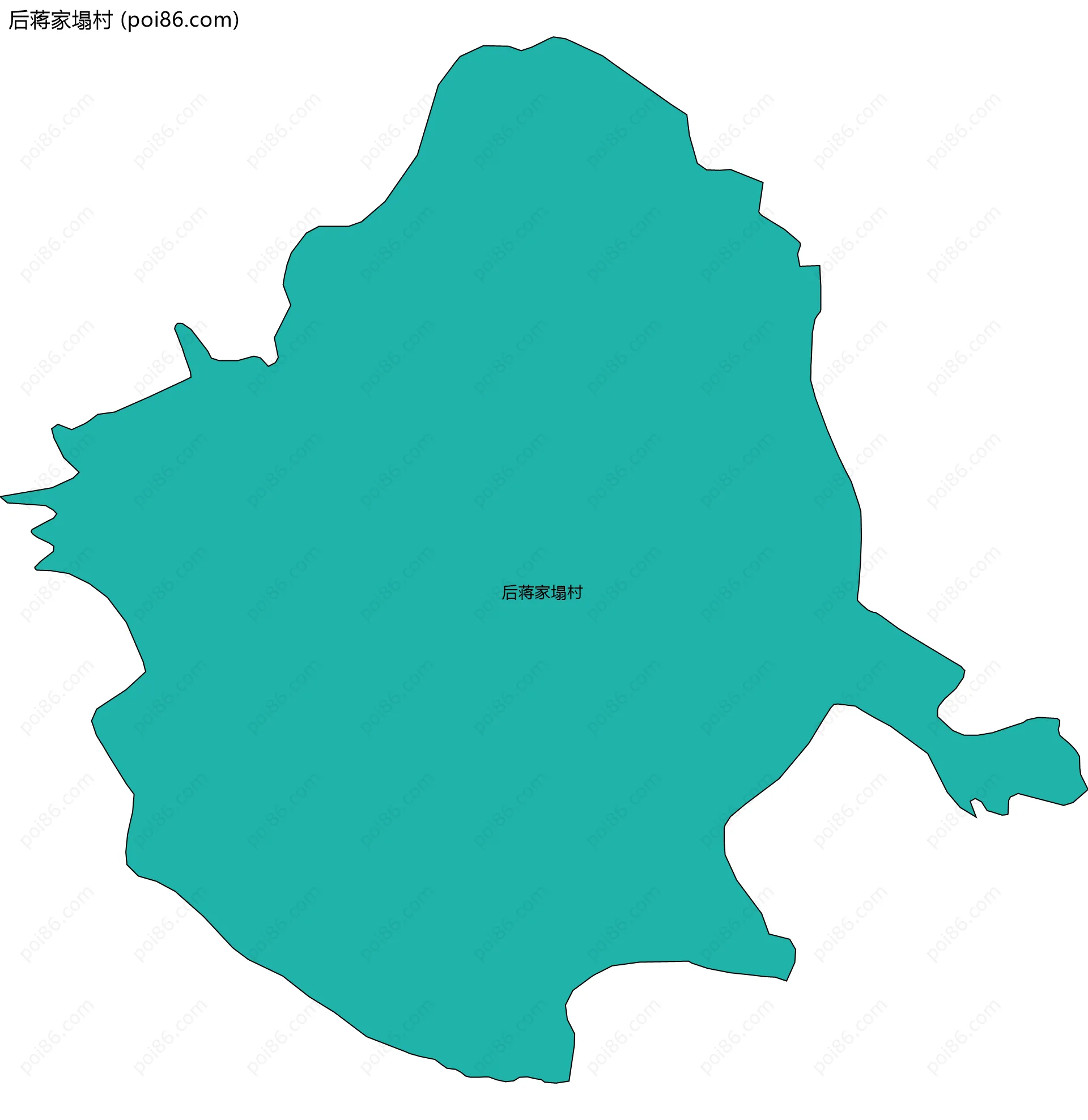 后蒋家塌村边界地图