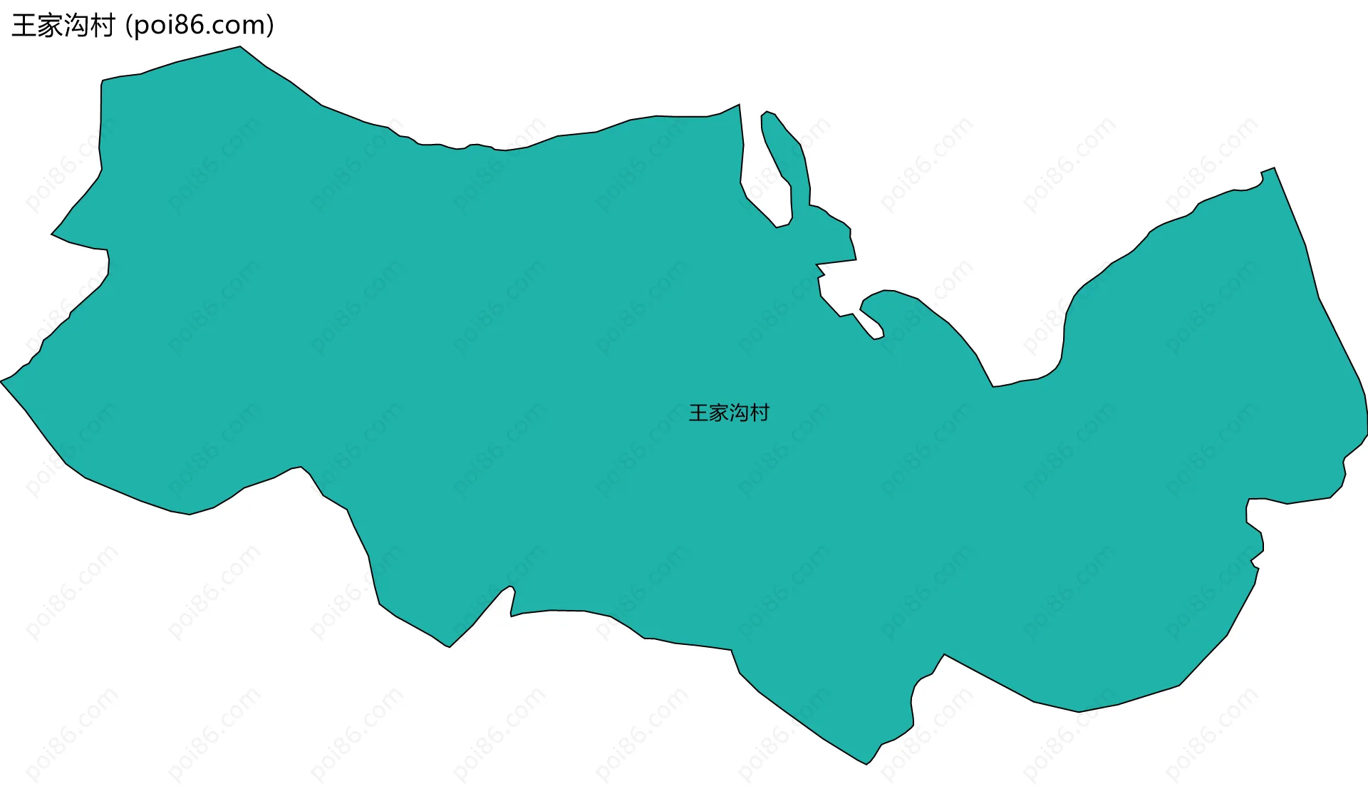 王家沟村边界地图