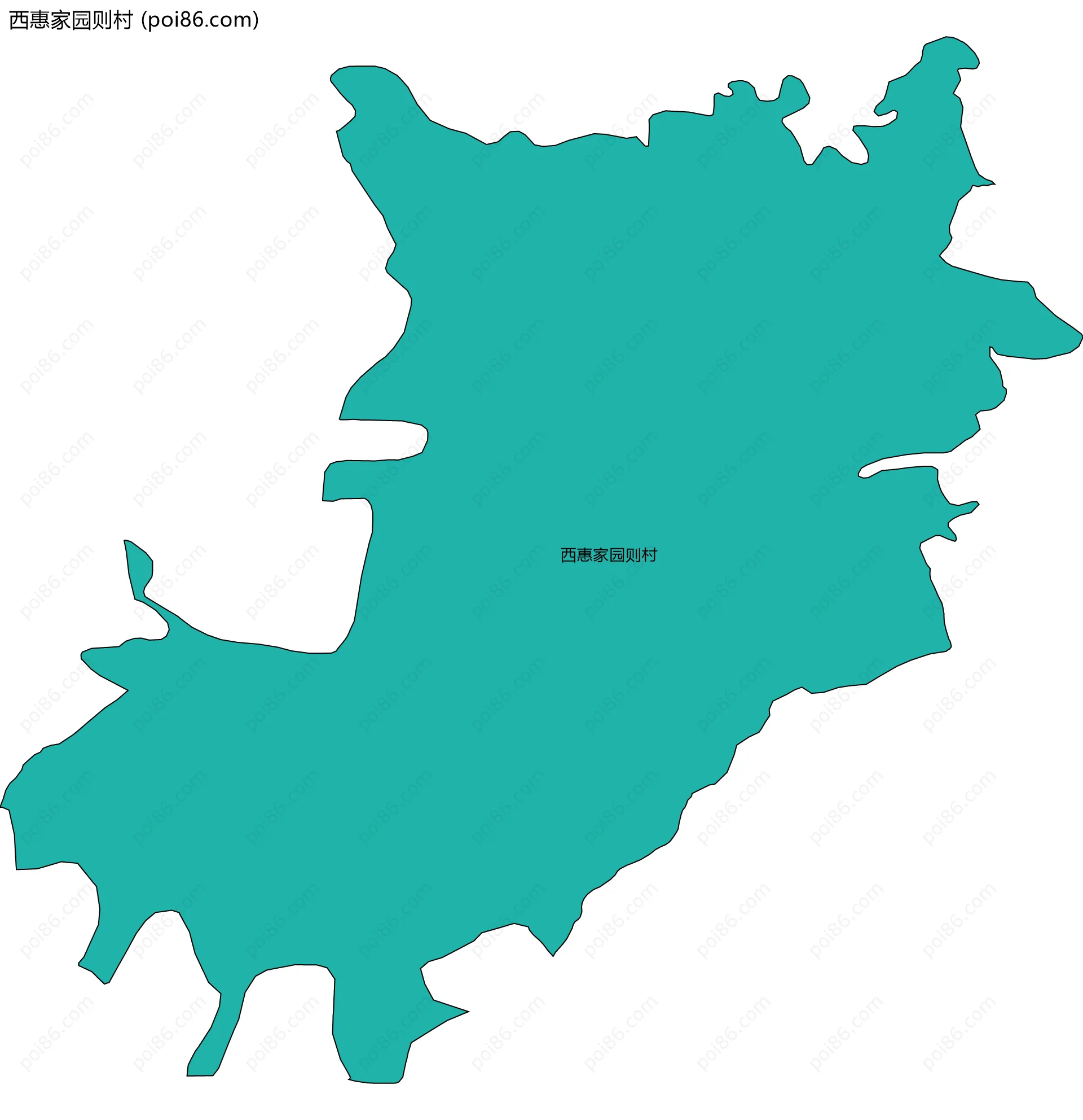 西惠家园则村边界地图
