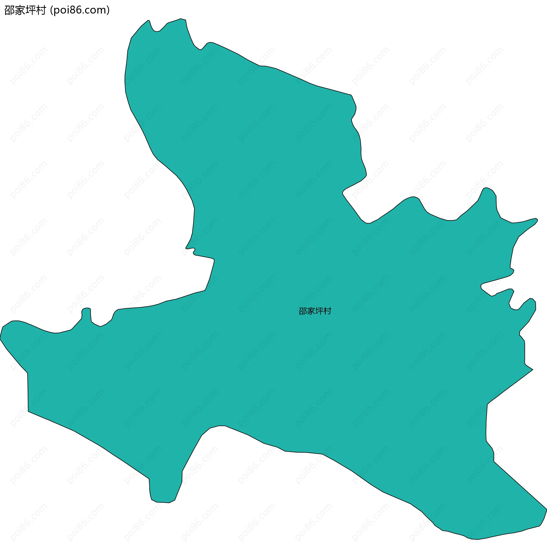 邵家坪村边界地图