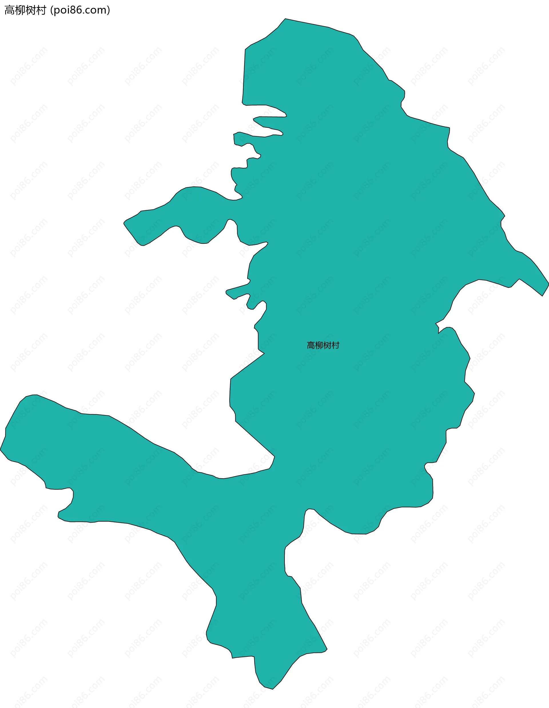高柳树村边界地图