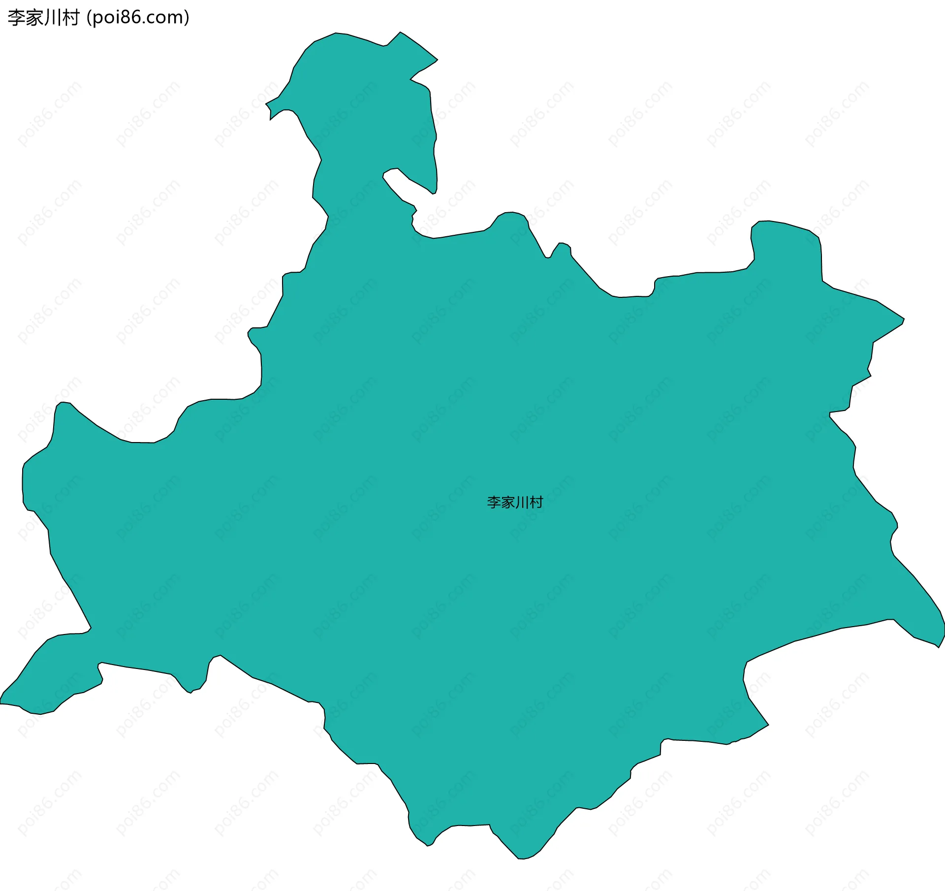 李家川村边界地图