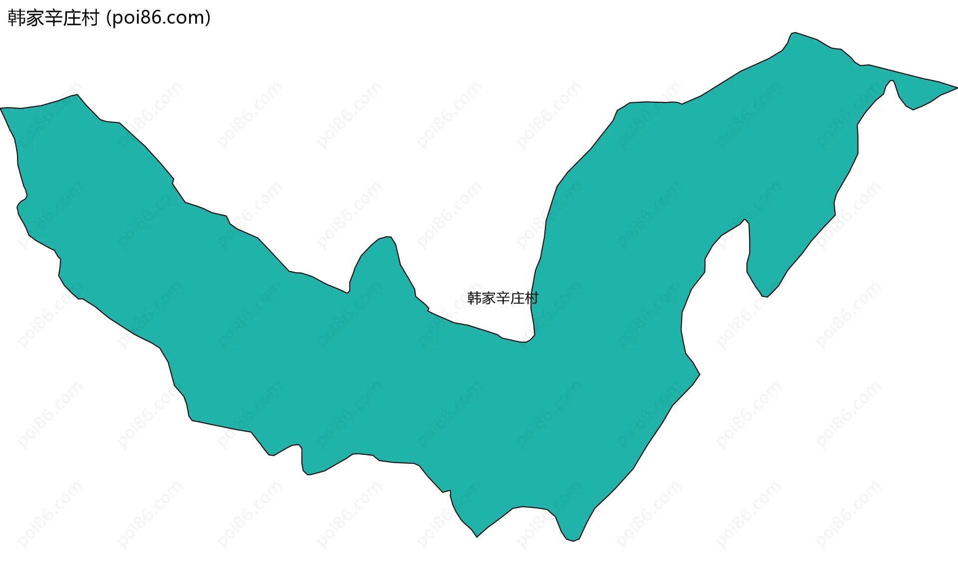 韩家辛庄村边界地图