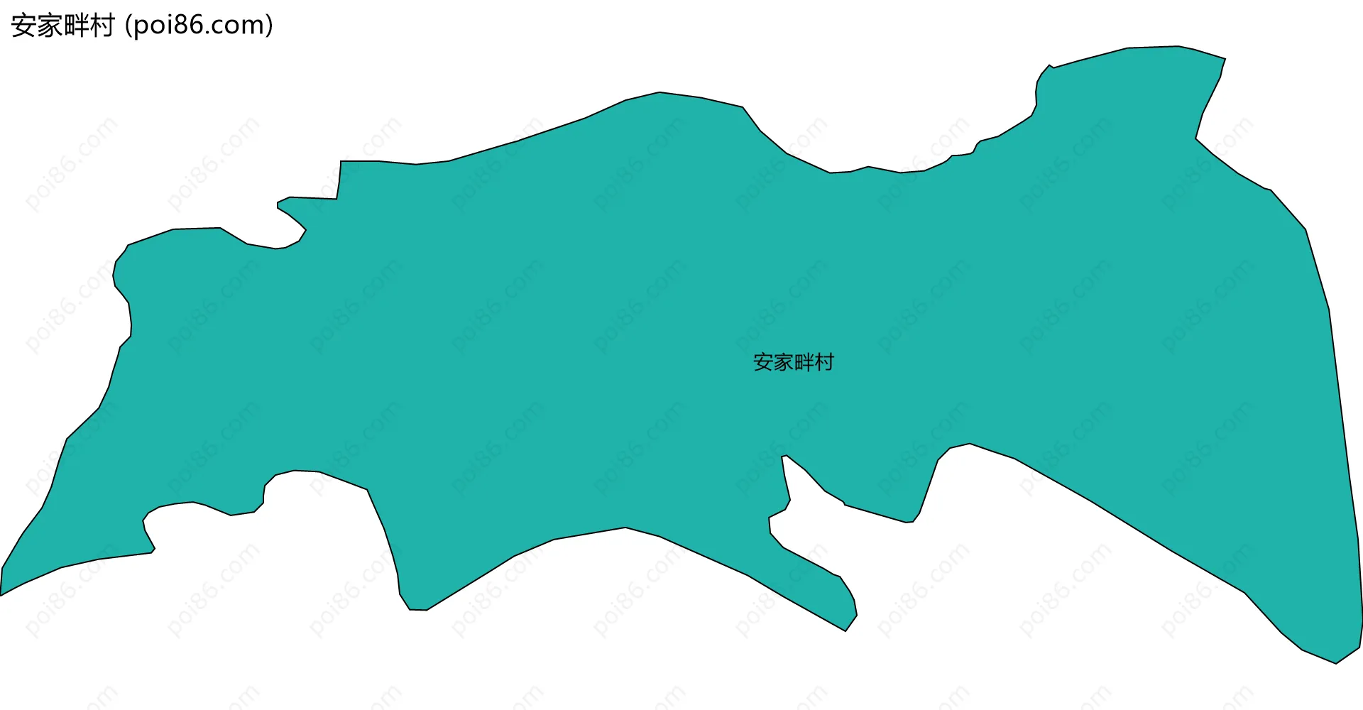 安家畔村边界地图
