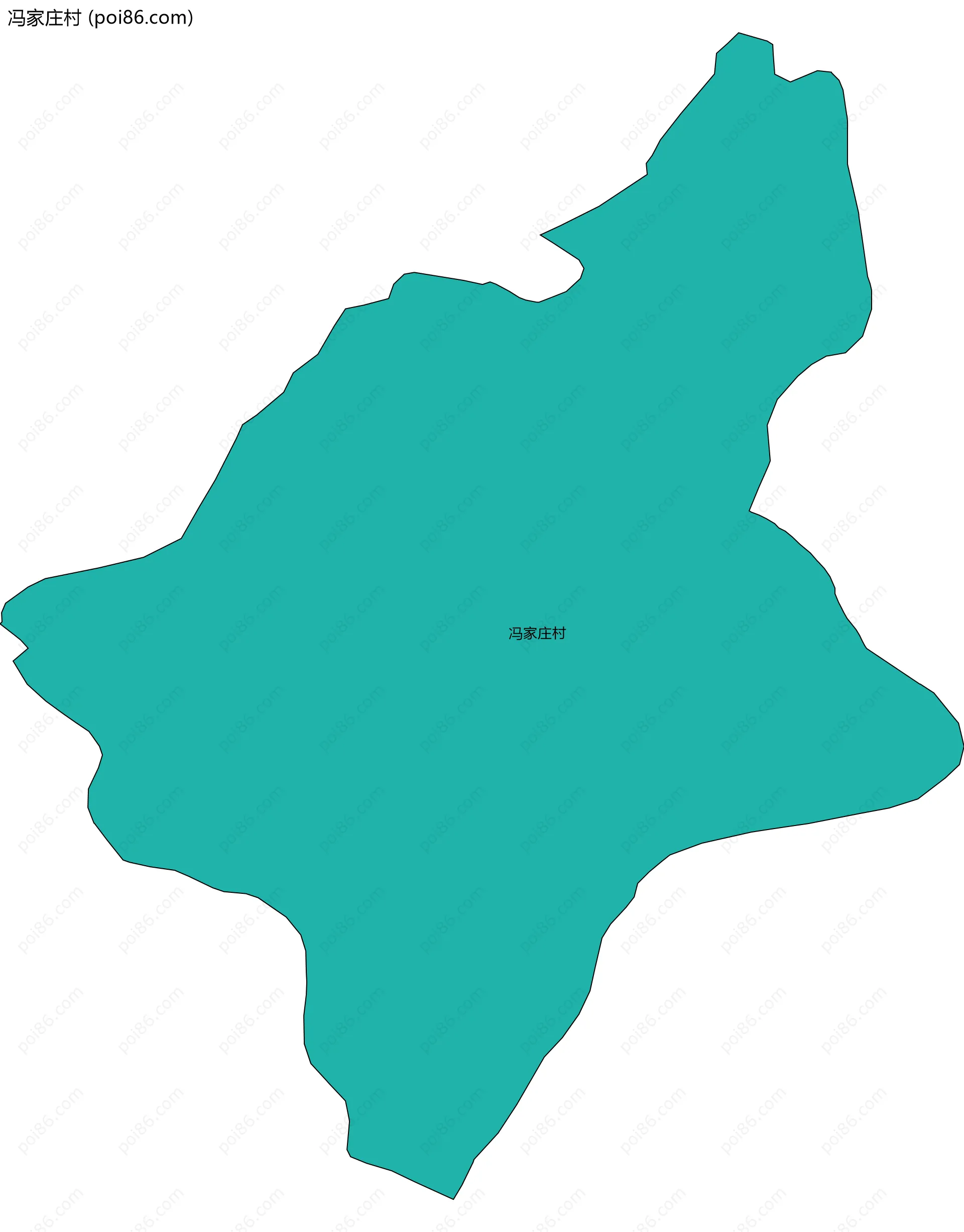 冯家庄村边界地图