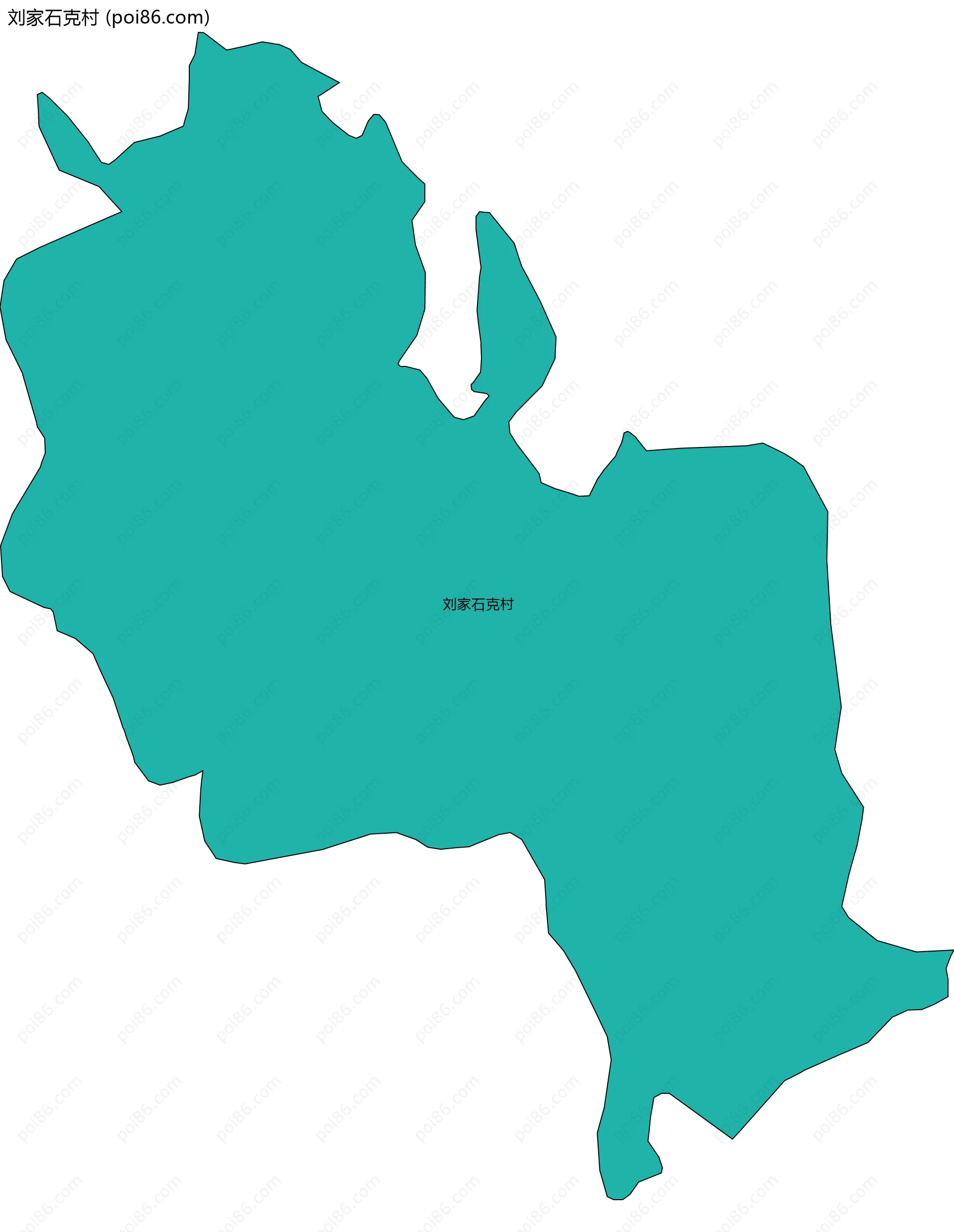 刘家石克村边界地图