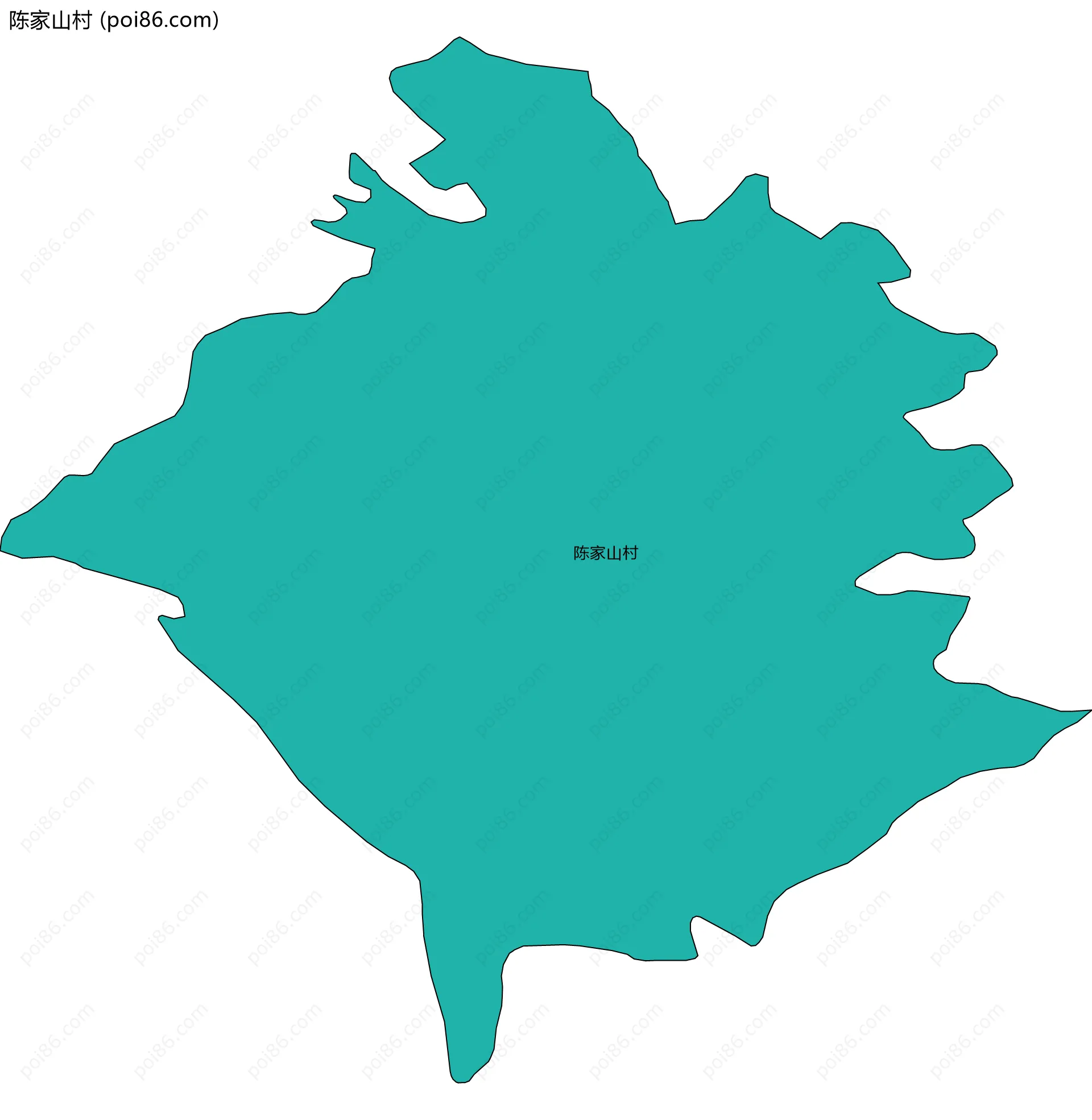 陈家山村边界地图