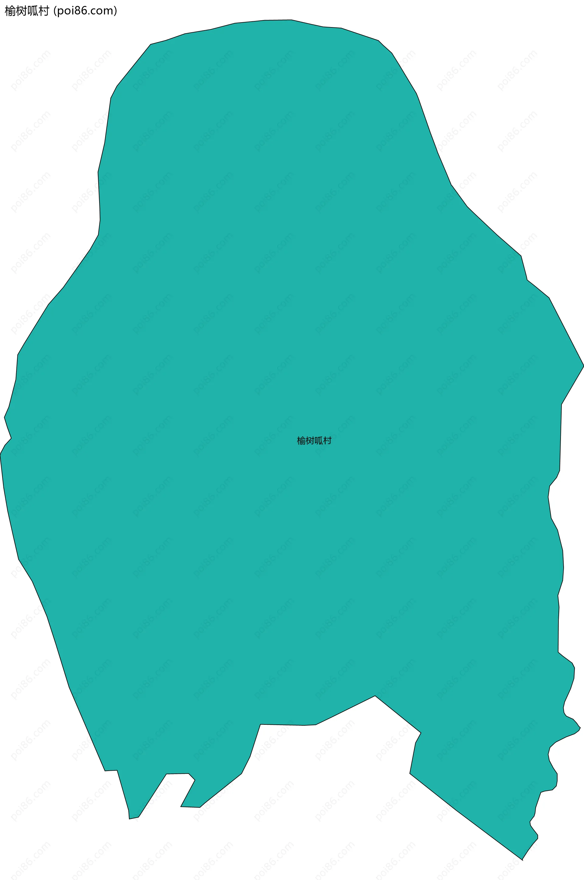 榆树呱村边界地图
