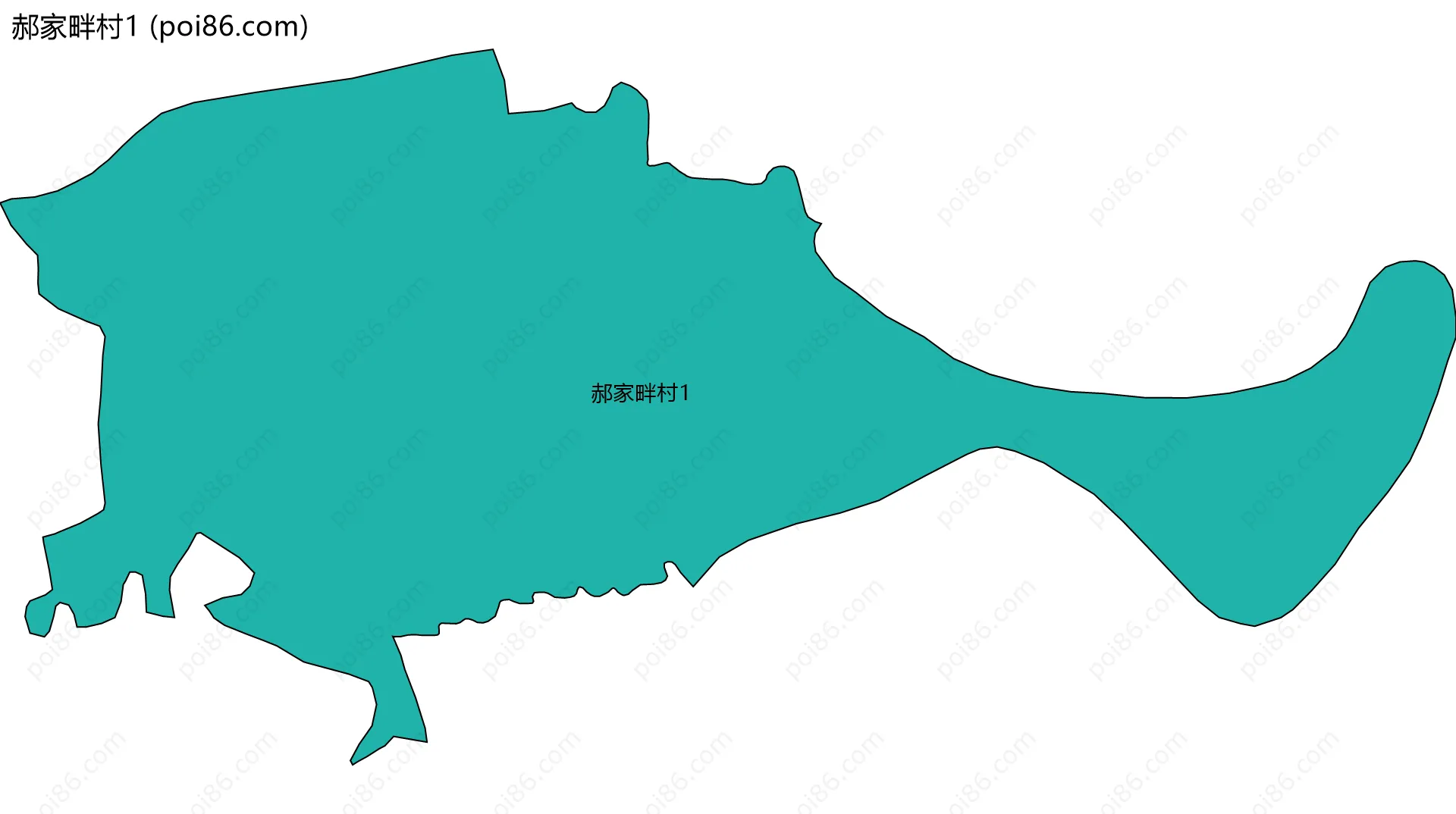 郝家畔村1边界地图