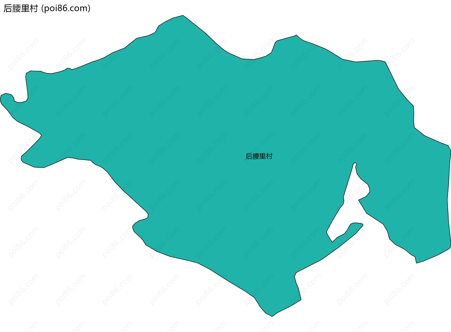 后腰里村边界地图