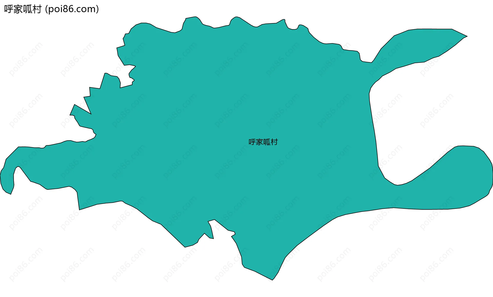 呼家呱村边界地图