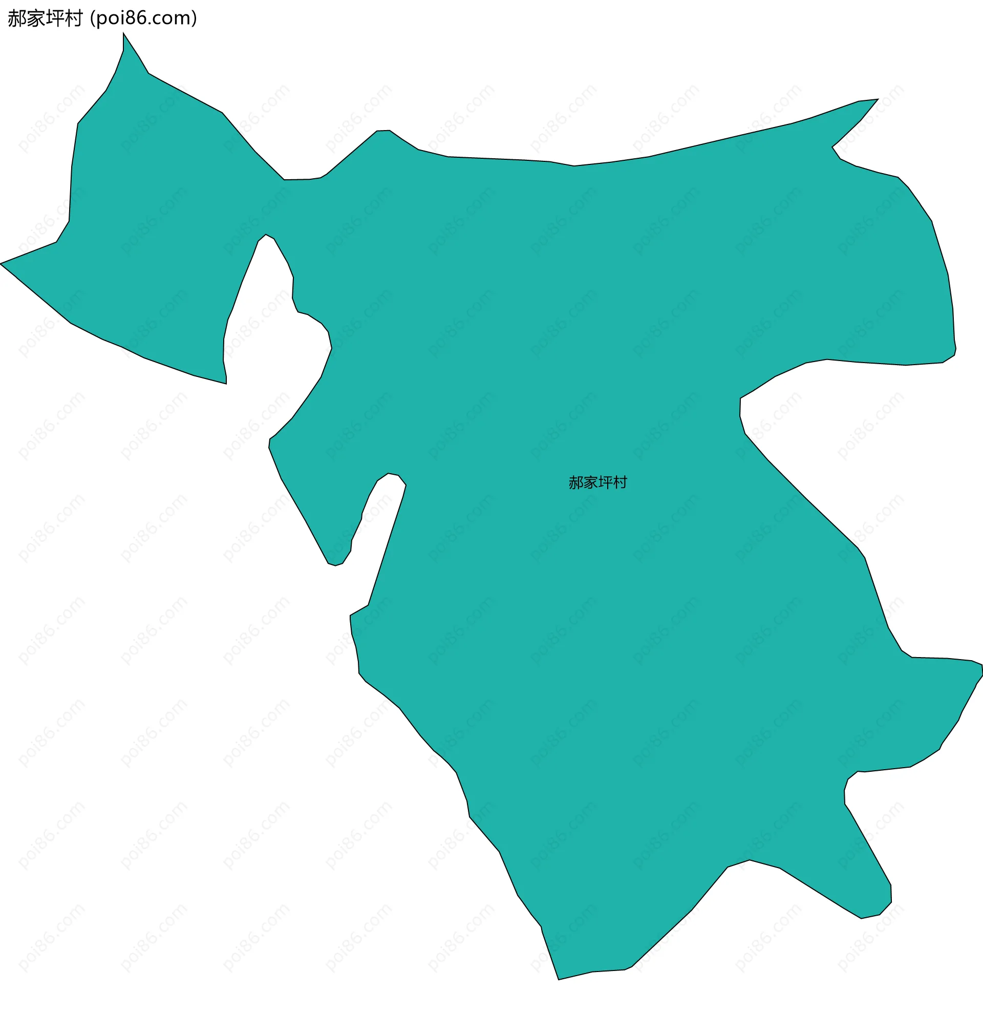 郝家坪村边界地图